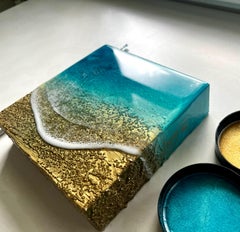 "On The Beach" (2024) By Ana Hefco, Original Mixed-Media Landscape