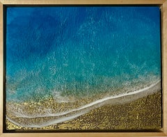 "Olas tranquilizadoras" (2024) de Ana Hefco, paisaje original de técnica mixta