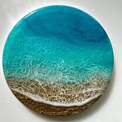"Olas de amor" (2024) de Ana Hefco, paisaje original de técnica mixta