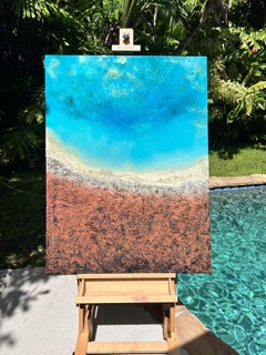 Aerial Australia - Shark bay, Painting, Acrylic on Canvas