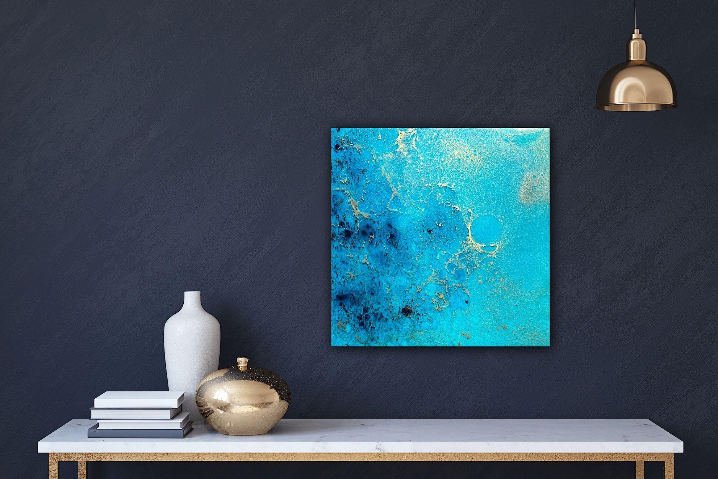 Coral reef painting - inspired by the amazing aerial views of The great Barrier Reef in Australia Dealing with depression, PTSD and anxiety, painting is a form of therapy for me. In this painting I create a peaceful and safe space for the child and