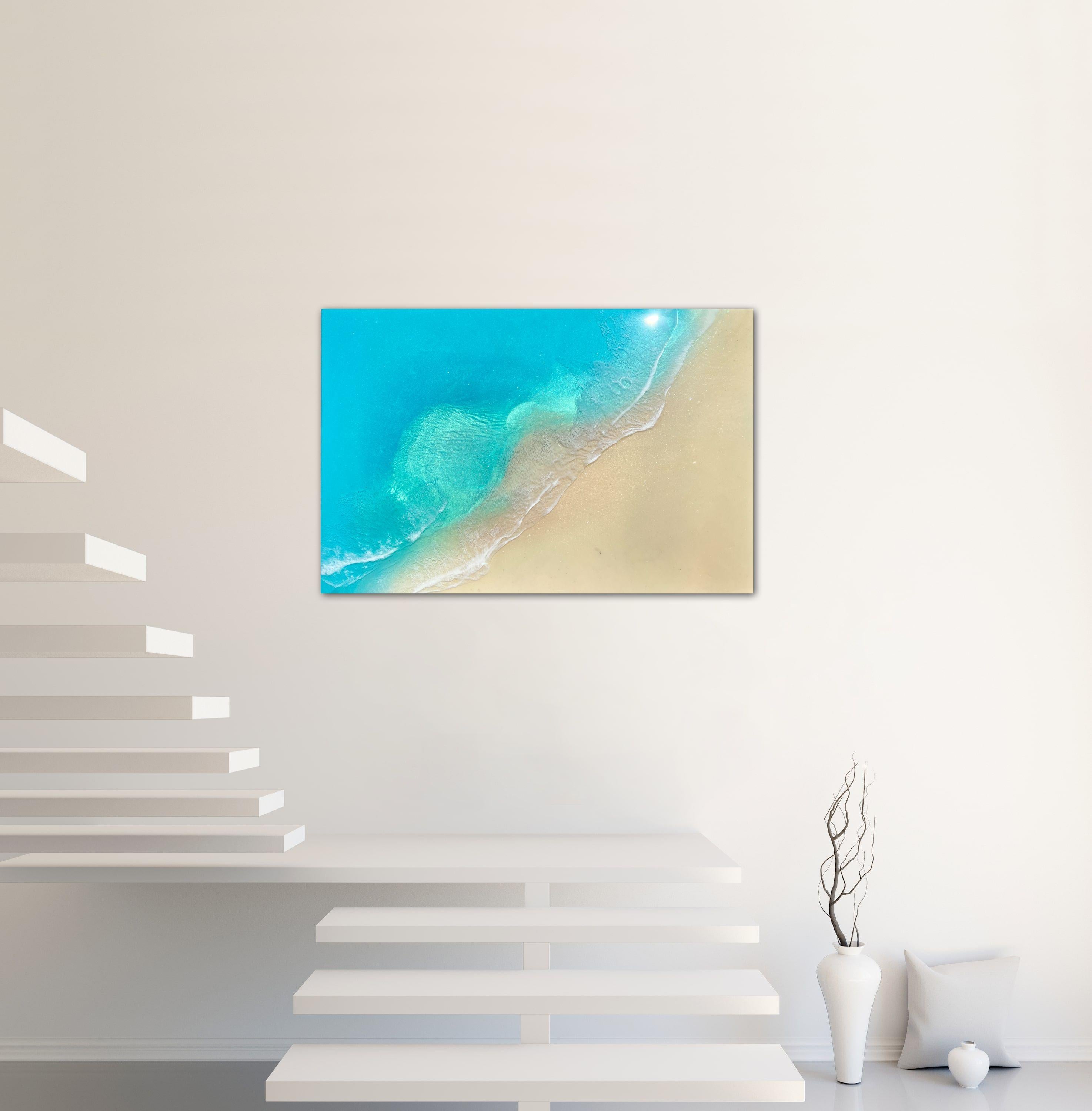 Lucent ocean waters, Painting, Acrylic on Canvas For Sale 3