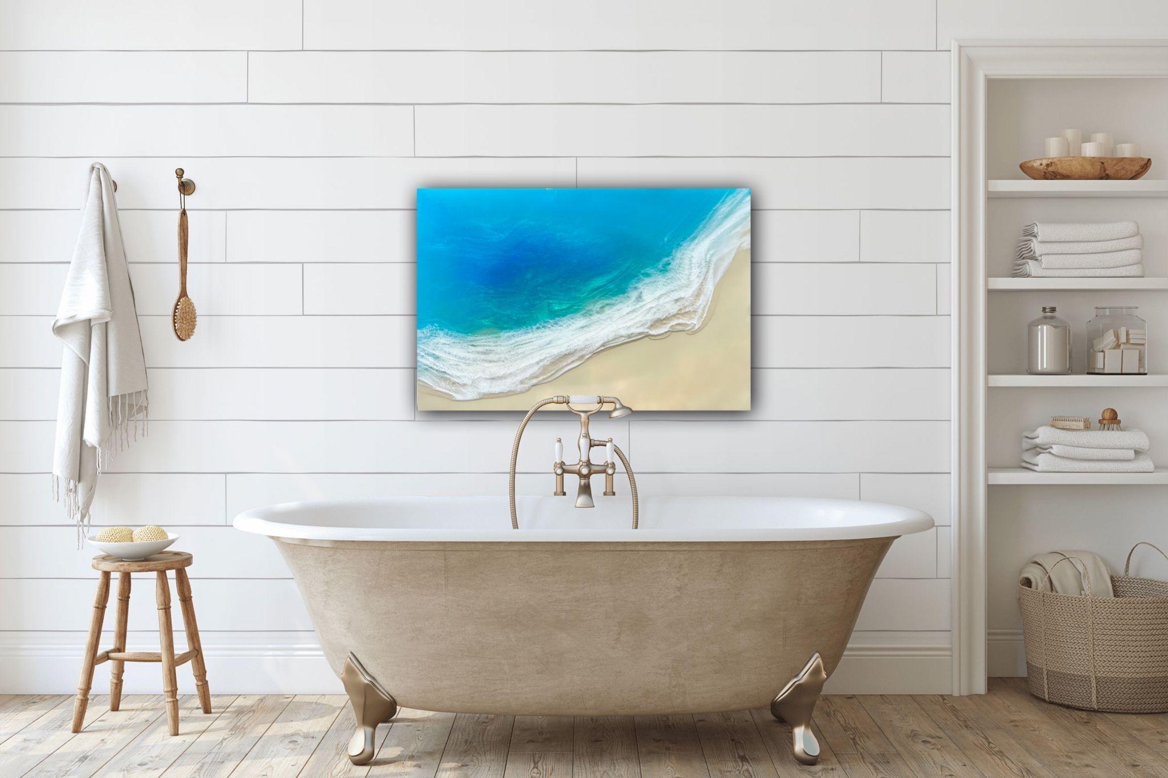 harmonie océanique, peinture, acrylique sur toile en vente 1