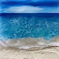 "Ocean Waves #09" Mixed Media Painting