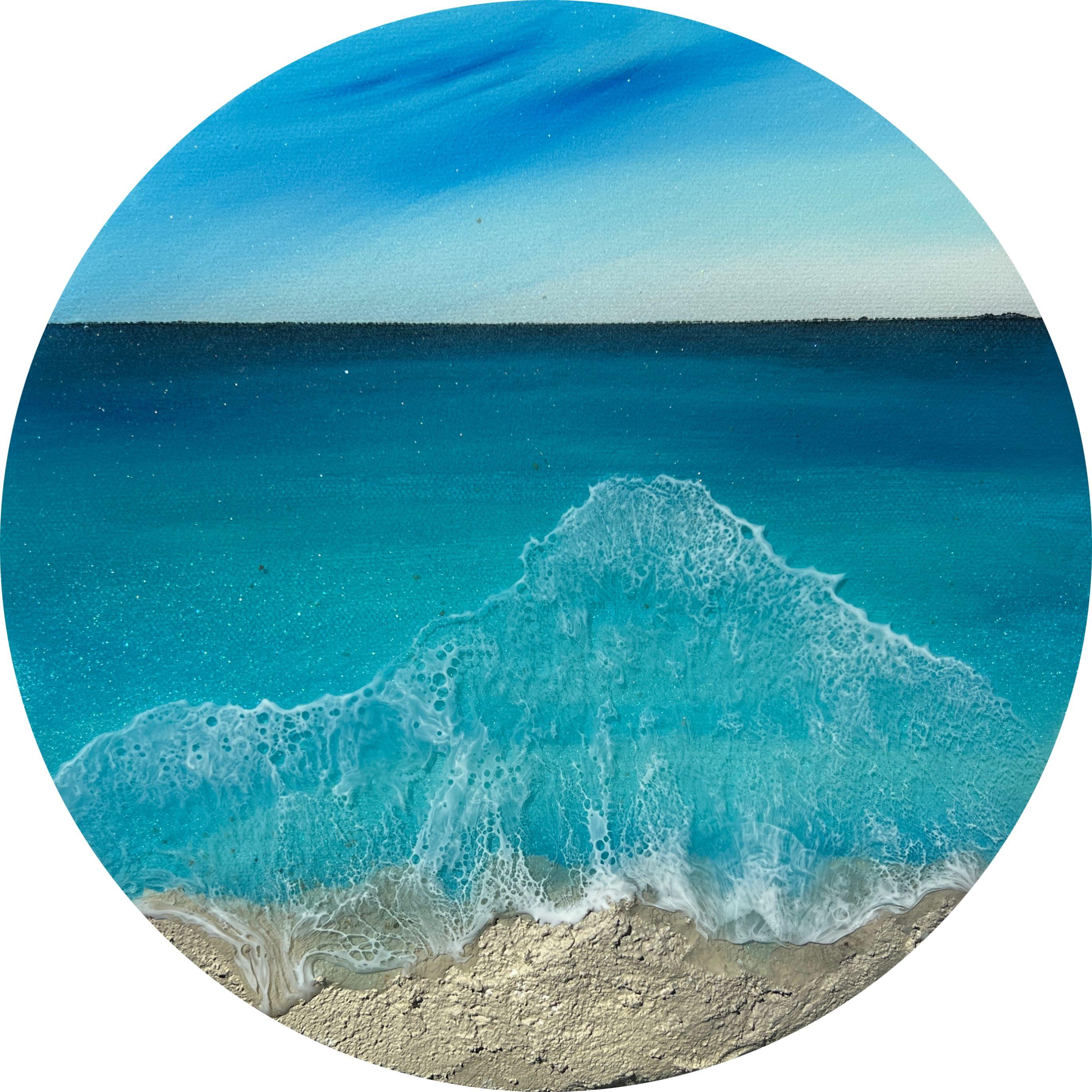 Ocean waves #40, Gemälde, Acryl auf Leinwand – Painting von Ana Hefco