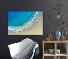 Notre plage de sable blanc, peinture, acrylique sur toile