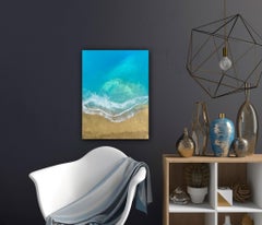 Spiaggia tranquilla, Pittura, Acrilico su tela