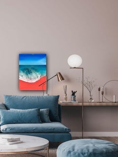 Pink Sand Beach - Elafonisi Beach Greece #1, Painting, Acrylic on Canvas