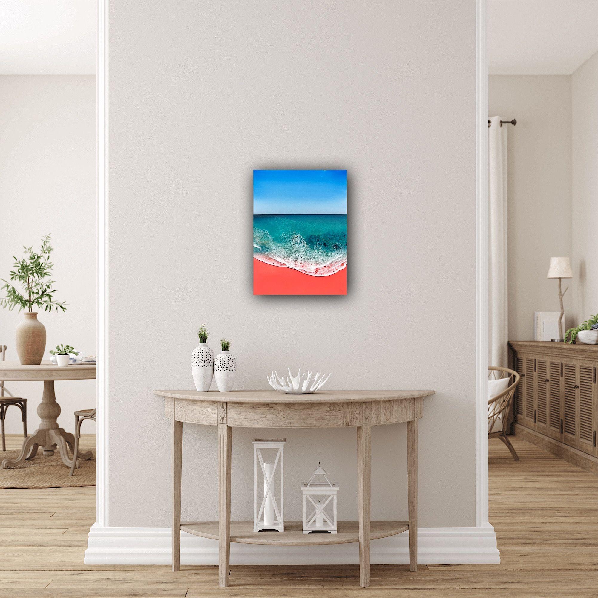 Pink Sand Beach - Elafonisi Beach Greece #2, Painting, Acrylic on Canvas For Sale 1