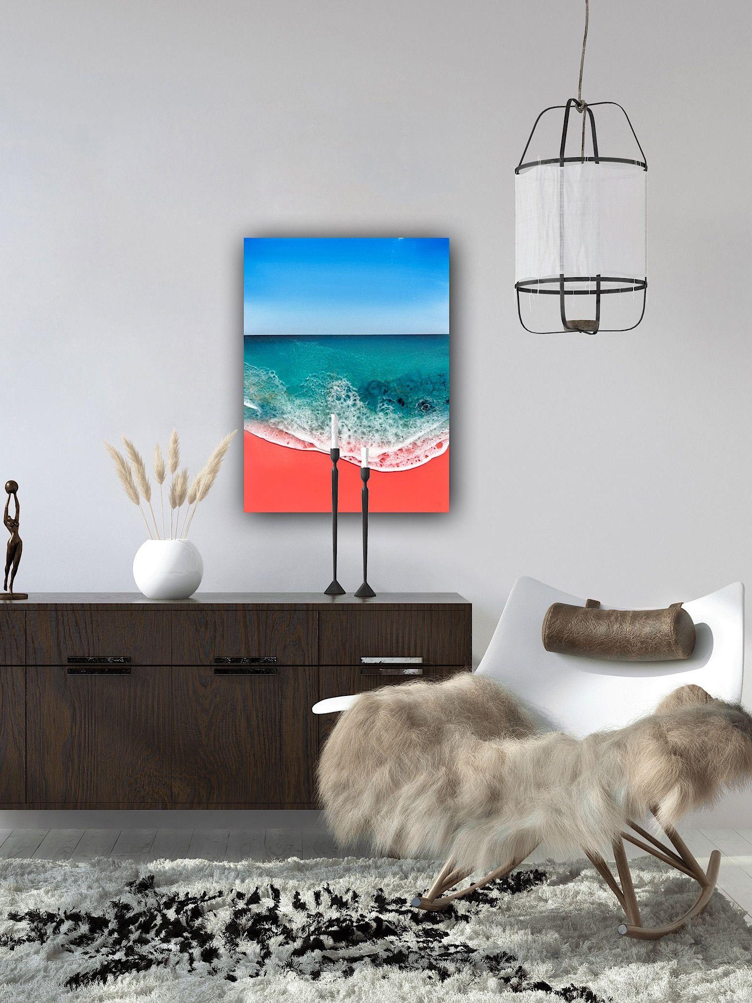 Pink Sand Beach - Elafonisi Beach Greece #2, Painting, Acrylic on Canvas For Sale 2