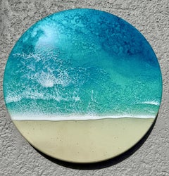 Round Ocean #104, Painting, Acrylic on Wood Panel
