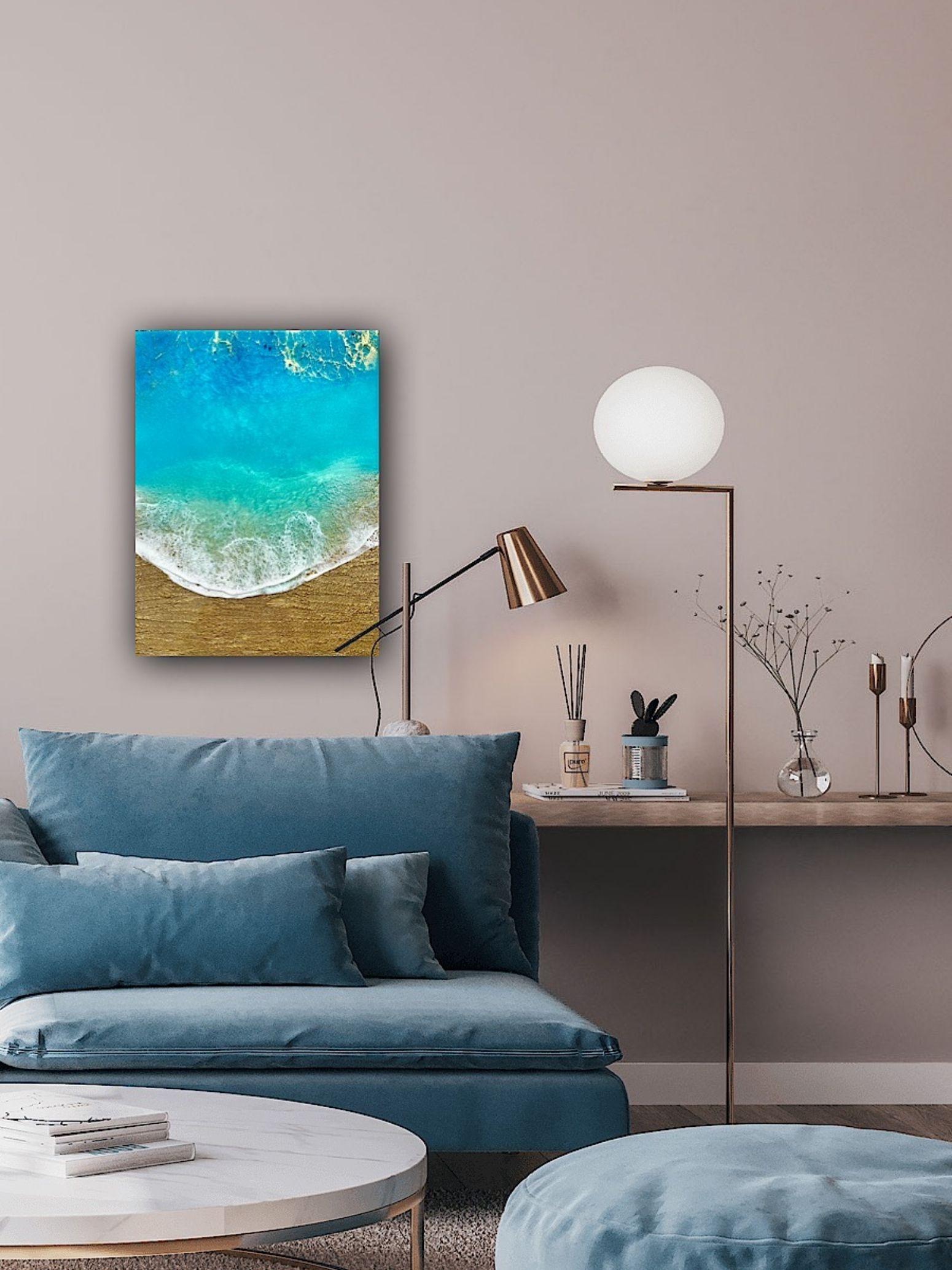 Singing ocean, Painting, Acrylic on Canvas For Sale 1
