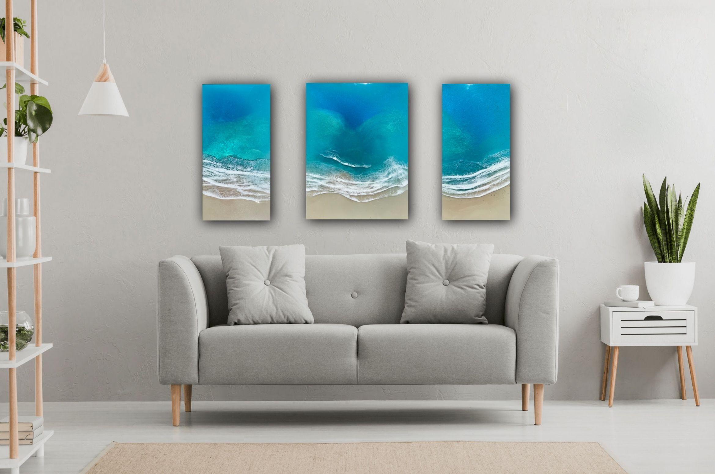 Soothing ocean, Gemälde, Acryl auf Leinwand (Fotorealismus), Painting, von Ana Hefco
