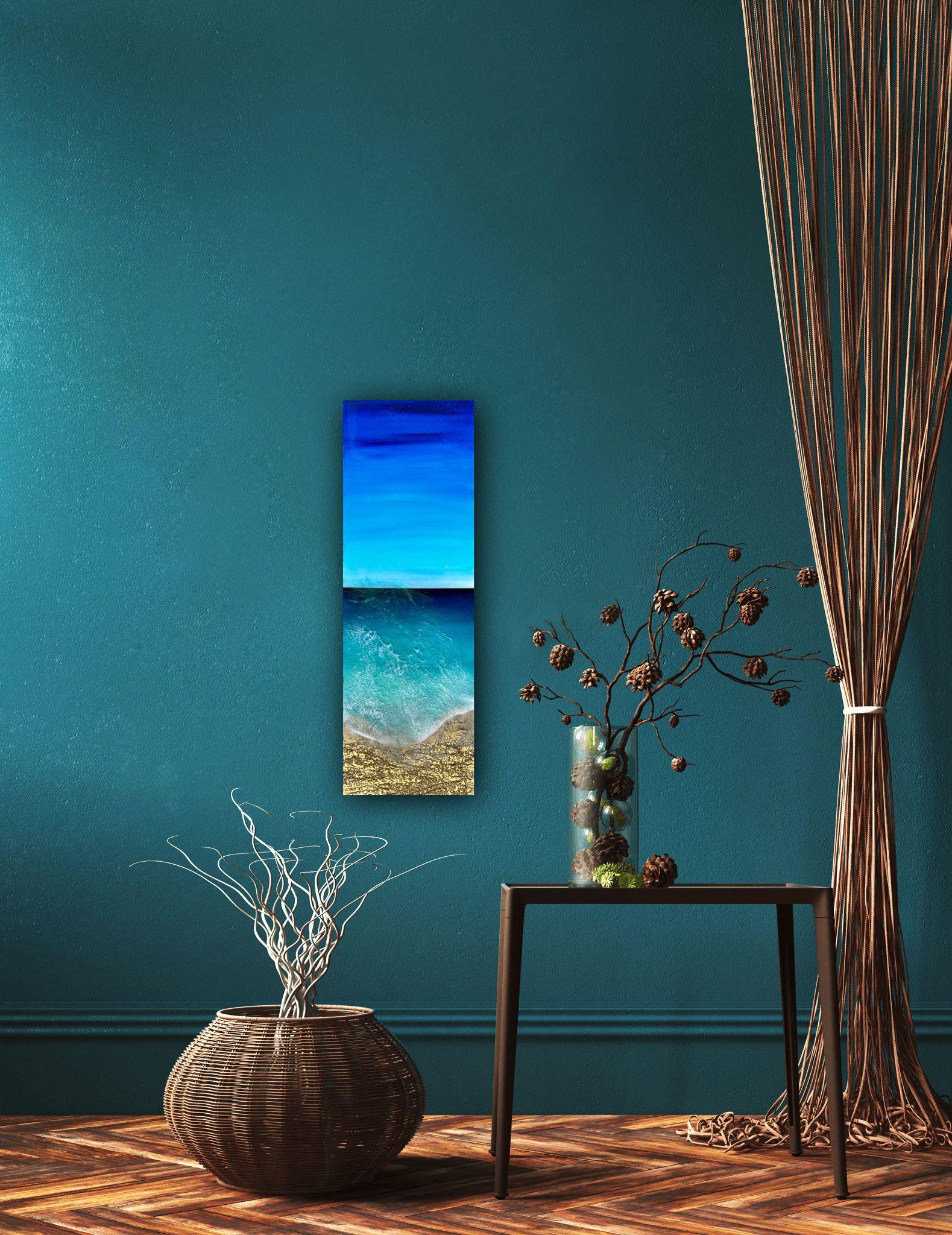 Der perfekte Strand, Gemälde, Acryl auf Leinwand (Fotorealismus), Painting, von Ana Hefco