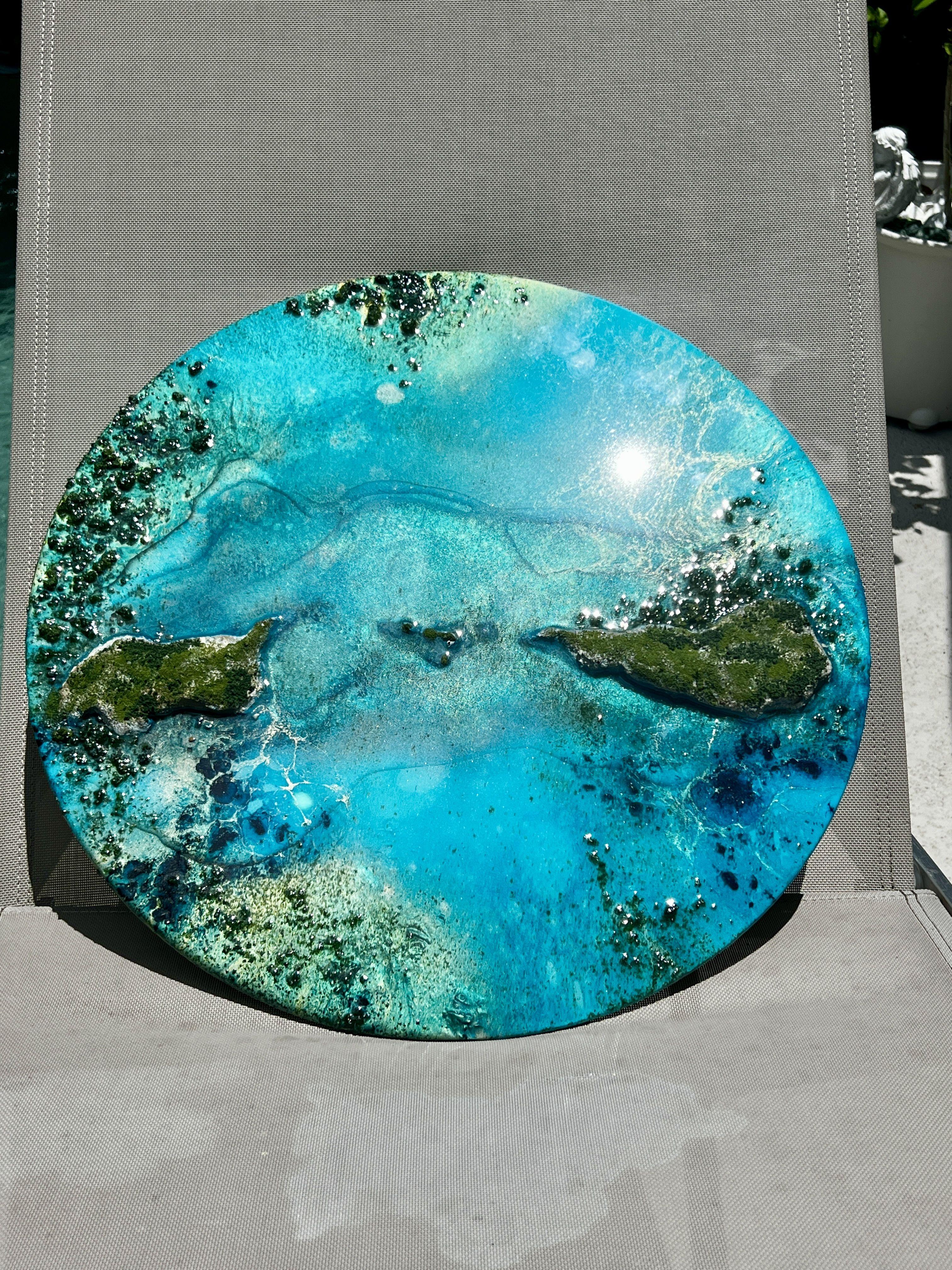 Das ist mein Paradies, Malerei, Acryl auf Metall im Angebot 1