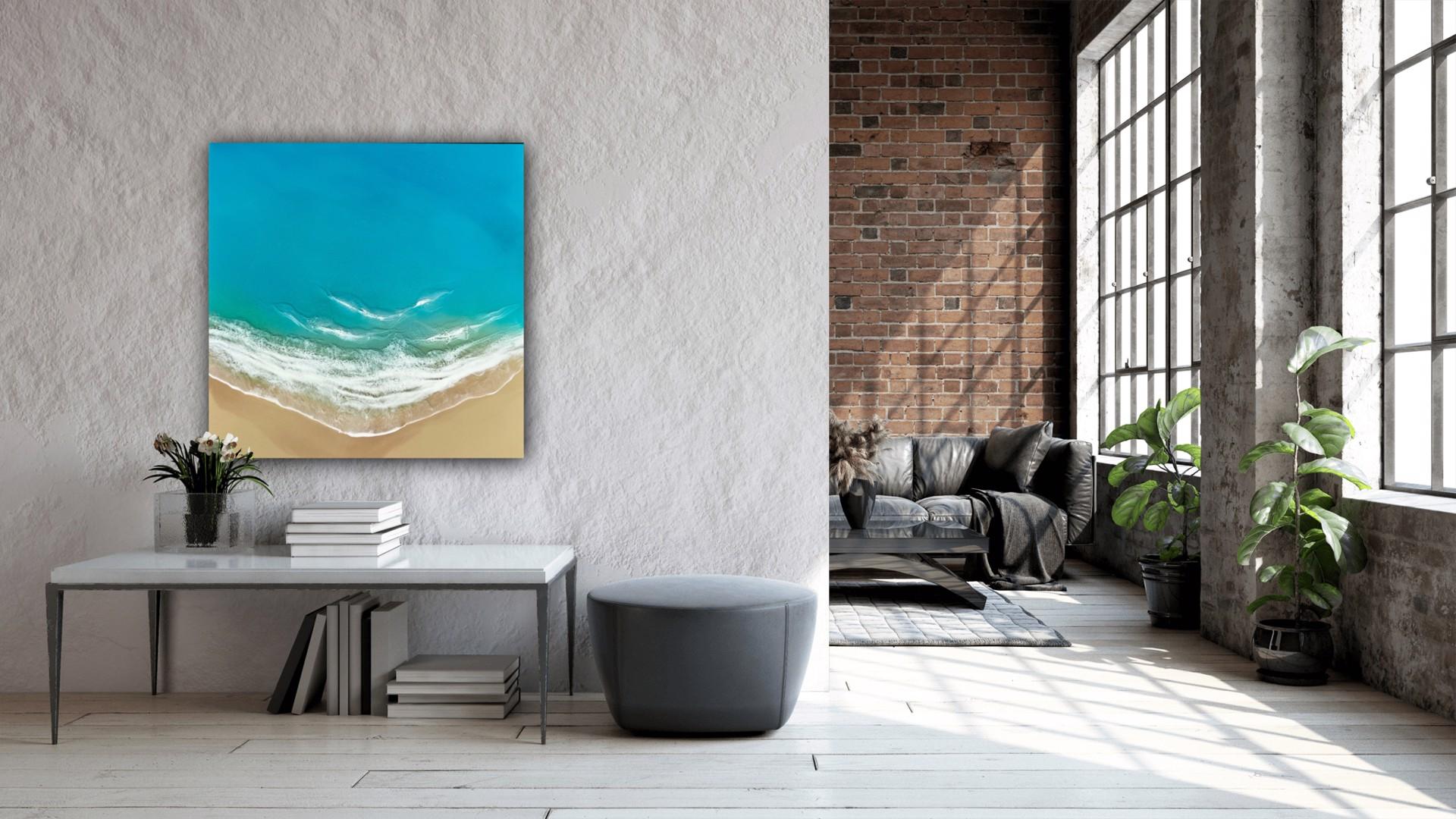 Turquoise Dreams - Painting by Ana Hefco