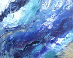 Waves Drama, Painting, Acrylic on Canvas