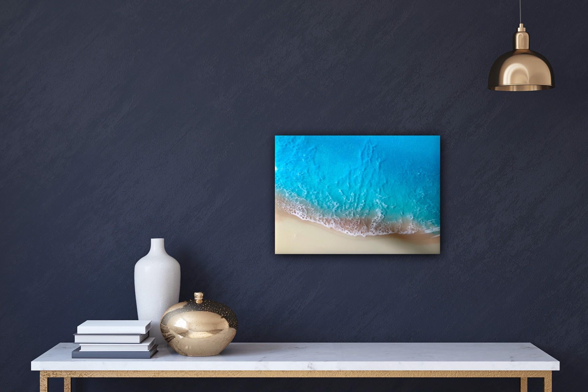 plage de sable blanc n°26 - Bleu Abstract Painting par Ana Hefco