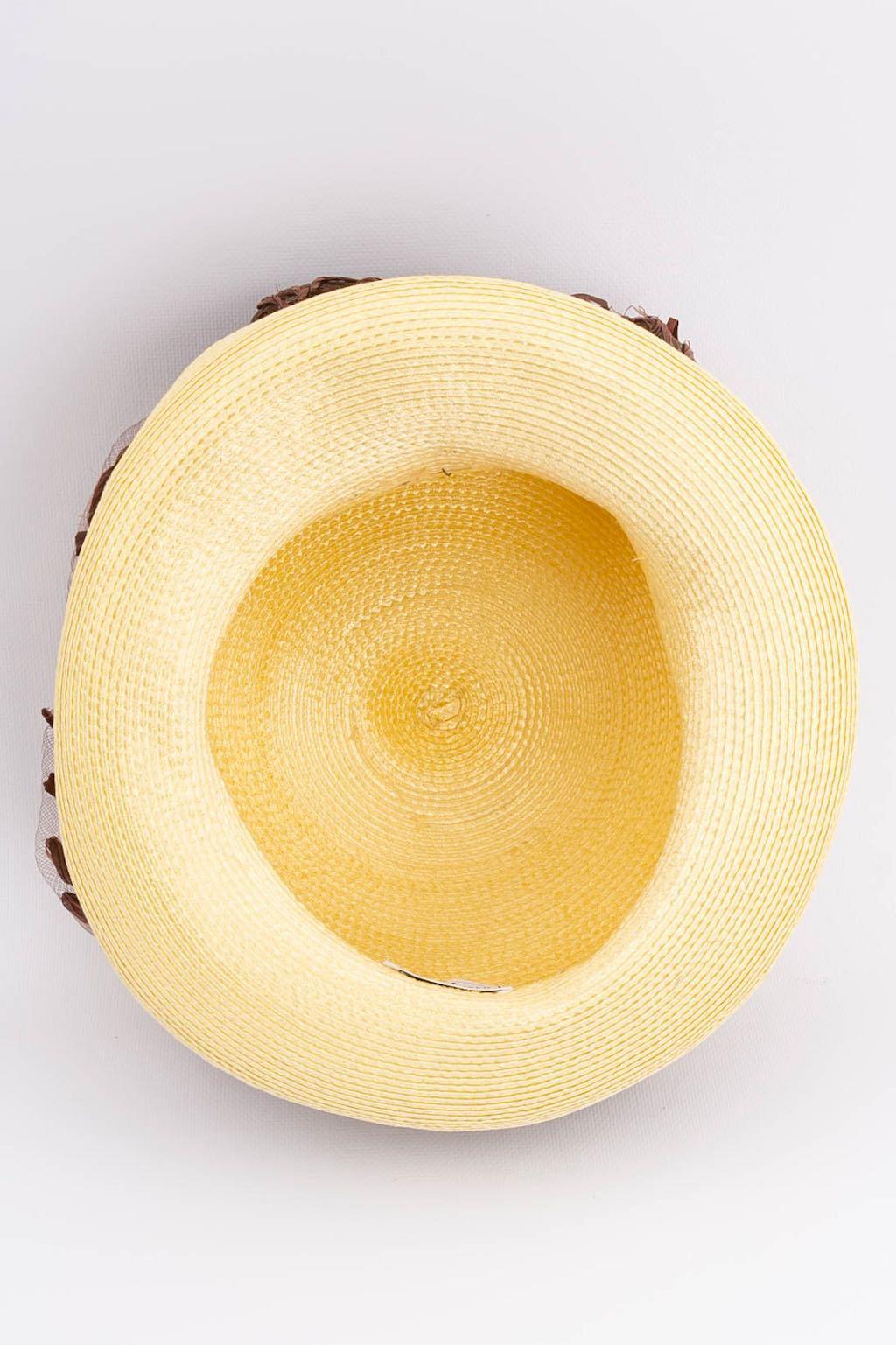 Beige Cappello di paglia Ana Kaszer in vendita