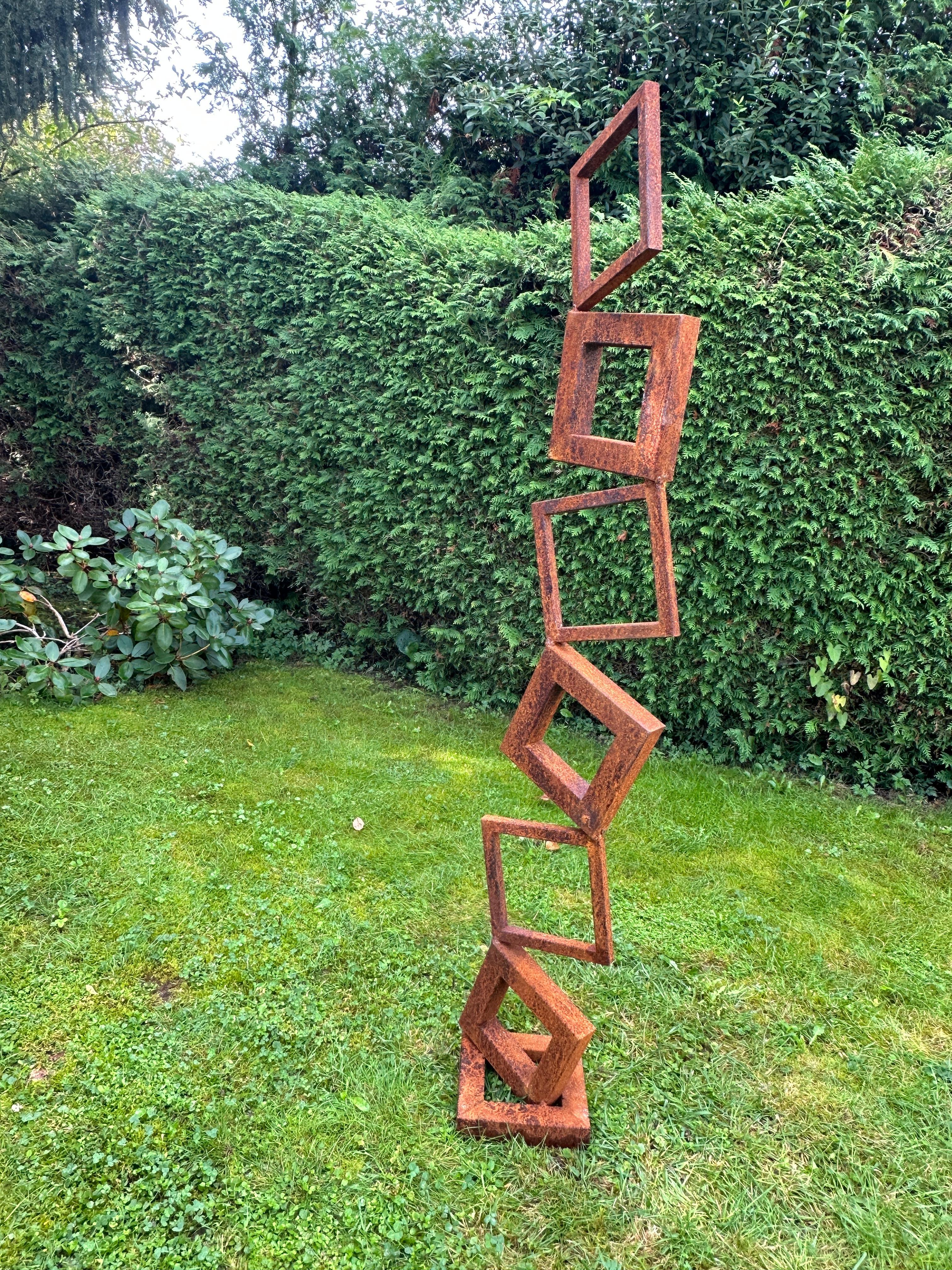 Indoor or outdoor garden Sculpture Corten steel abstract 10