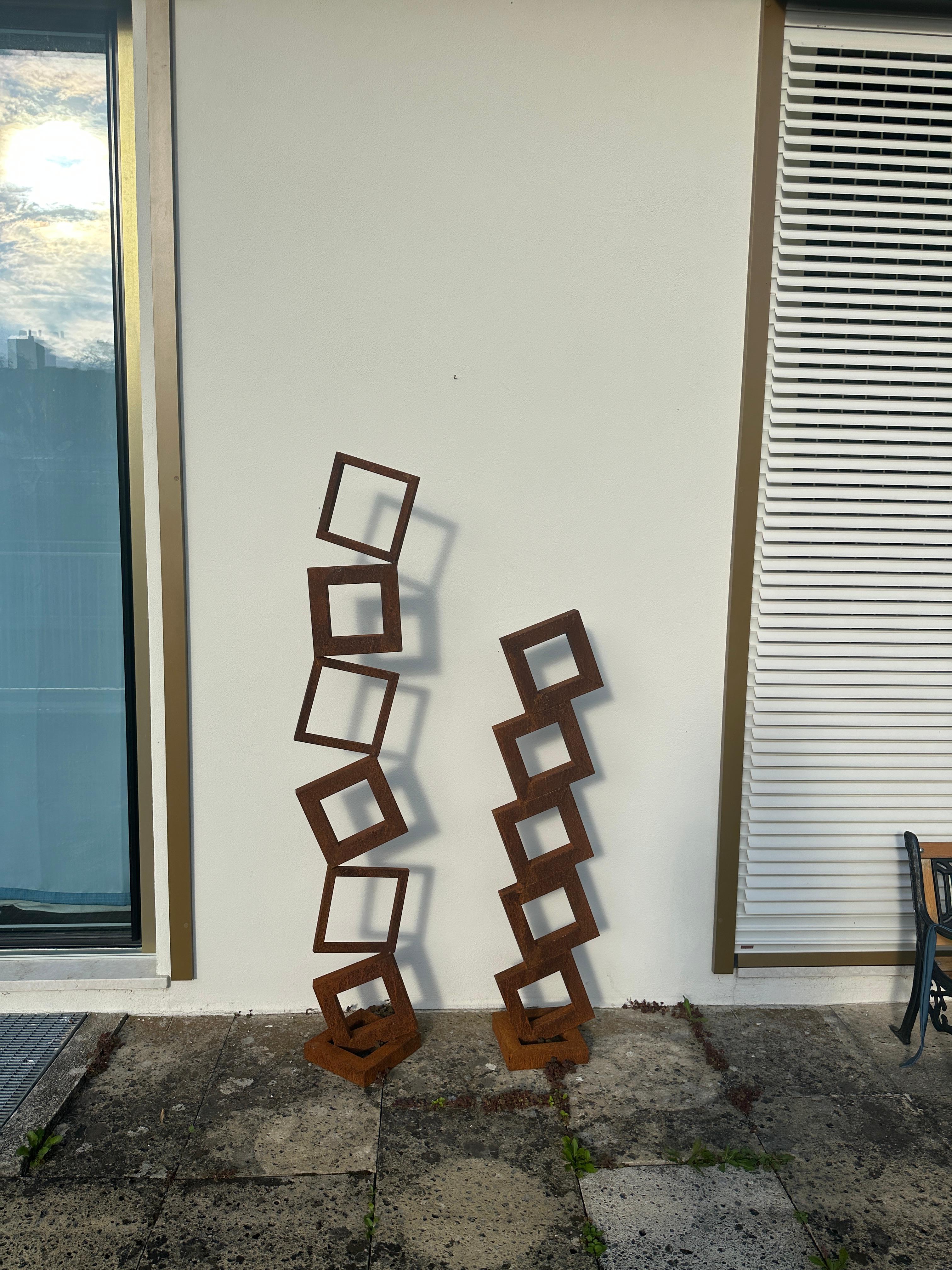 Indoor or outdoor garden Sculpture Corten steel abstract 13