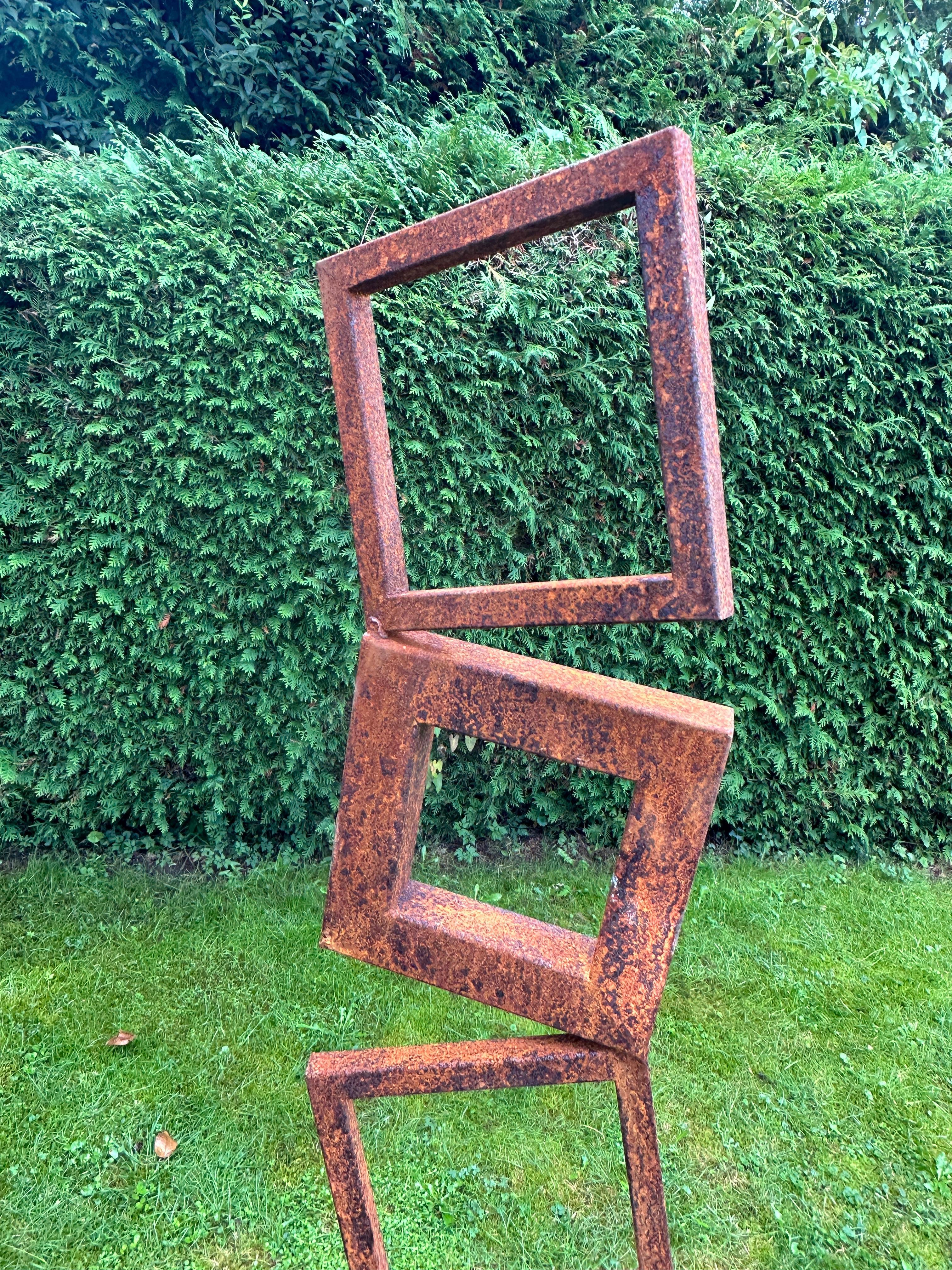 Indoor or outdoor garden Sculpture Corten steel abstract 5