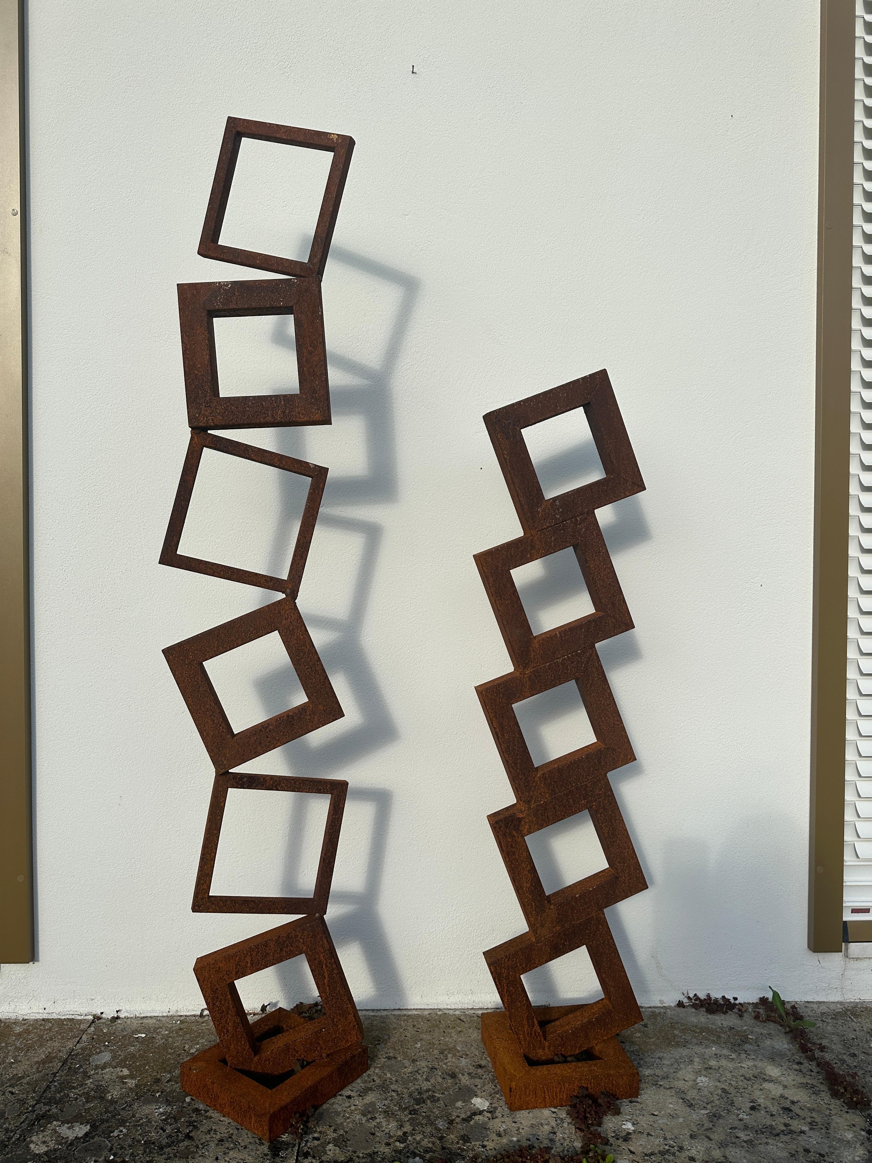 Indoor or outdoor garden Sculpture Corten steel abstract 6