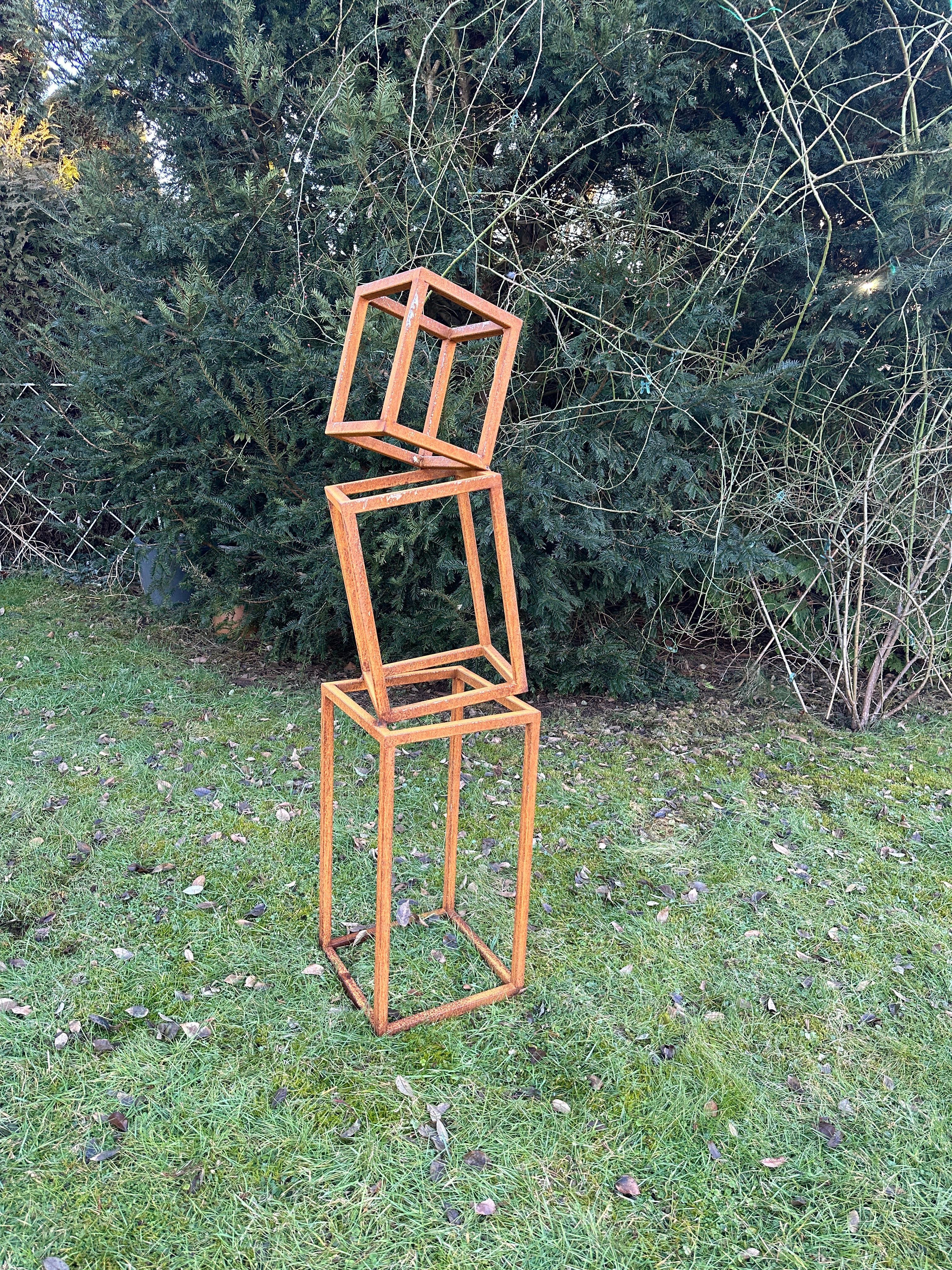 Indoor oder Outdoor Garten Skulptur Cortenstahl abstrakt von Ana Barrios Mendoza im Angebot 8