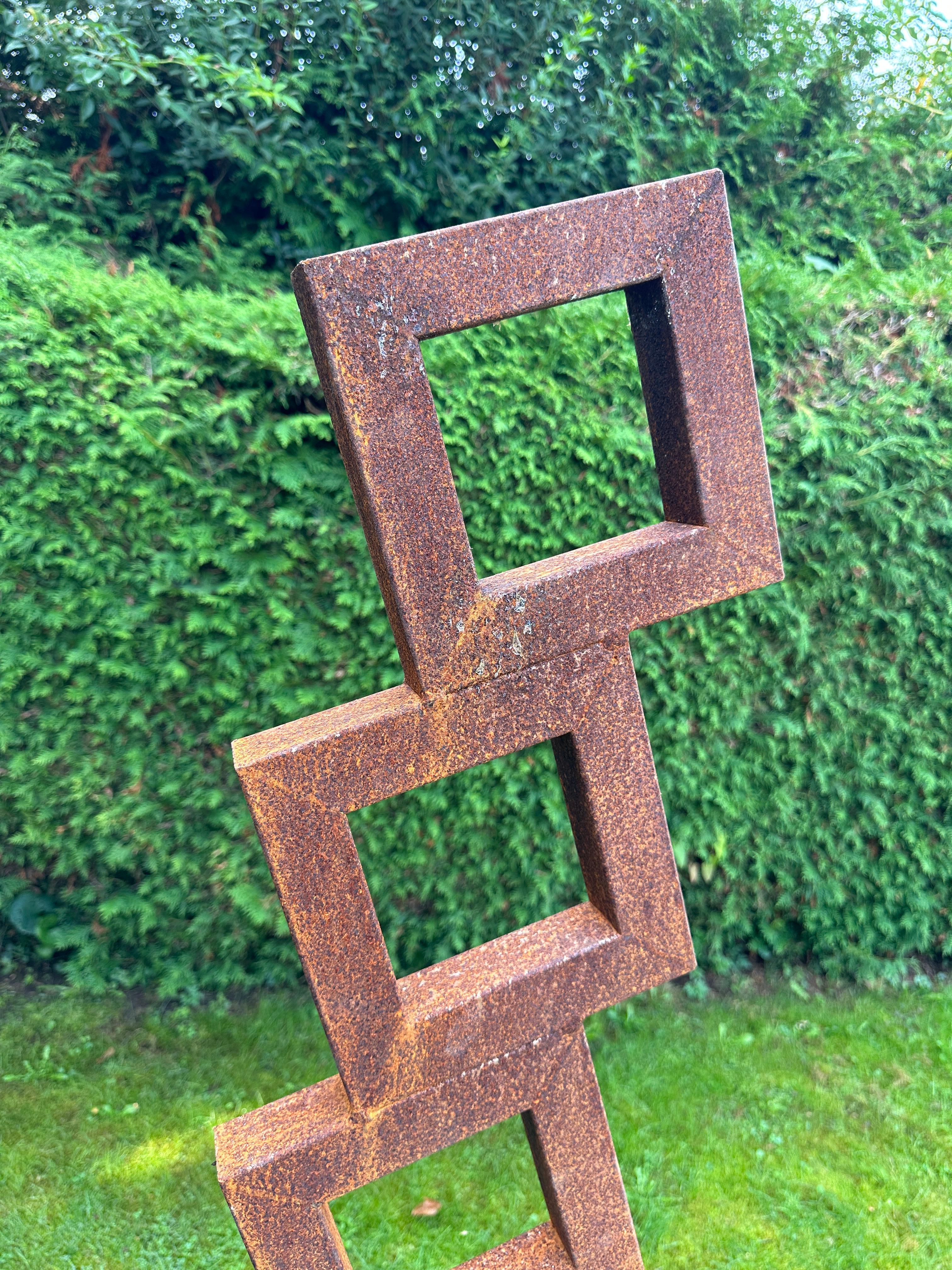 Jardin intérieur ou extérieur Sculpture en acier Corten abstraite par Ana Barrios Mendoza 10