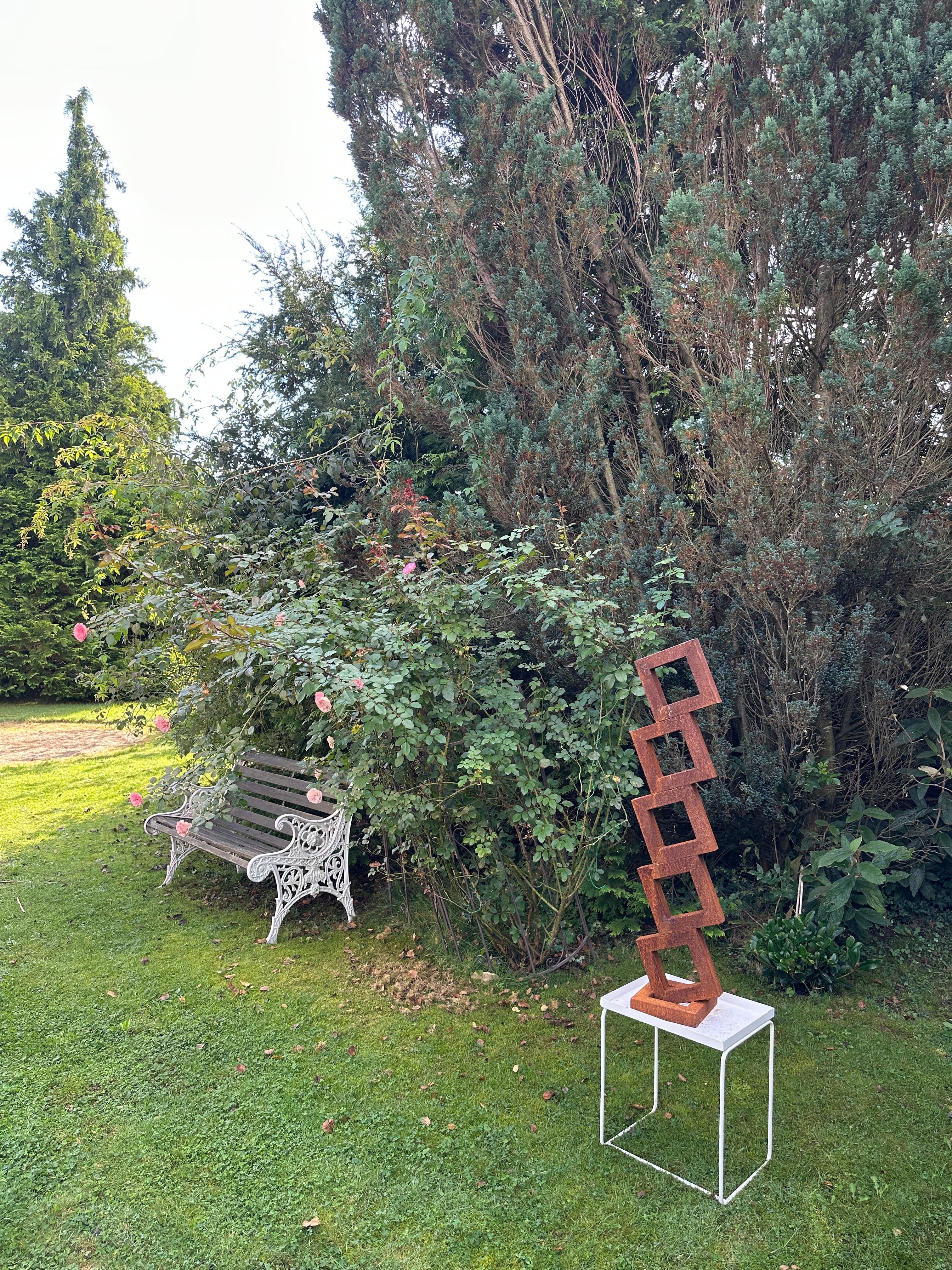 Jardin intérieur ou extérieur Sculpture en acier Corten abstraite par Ana Barrios Mendoza 11