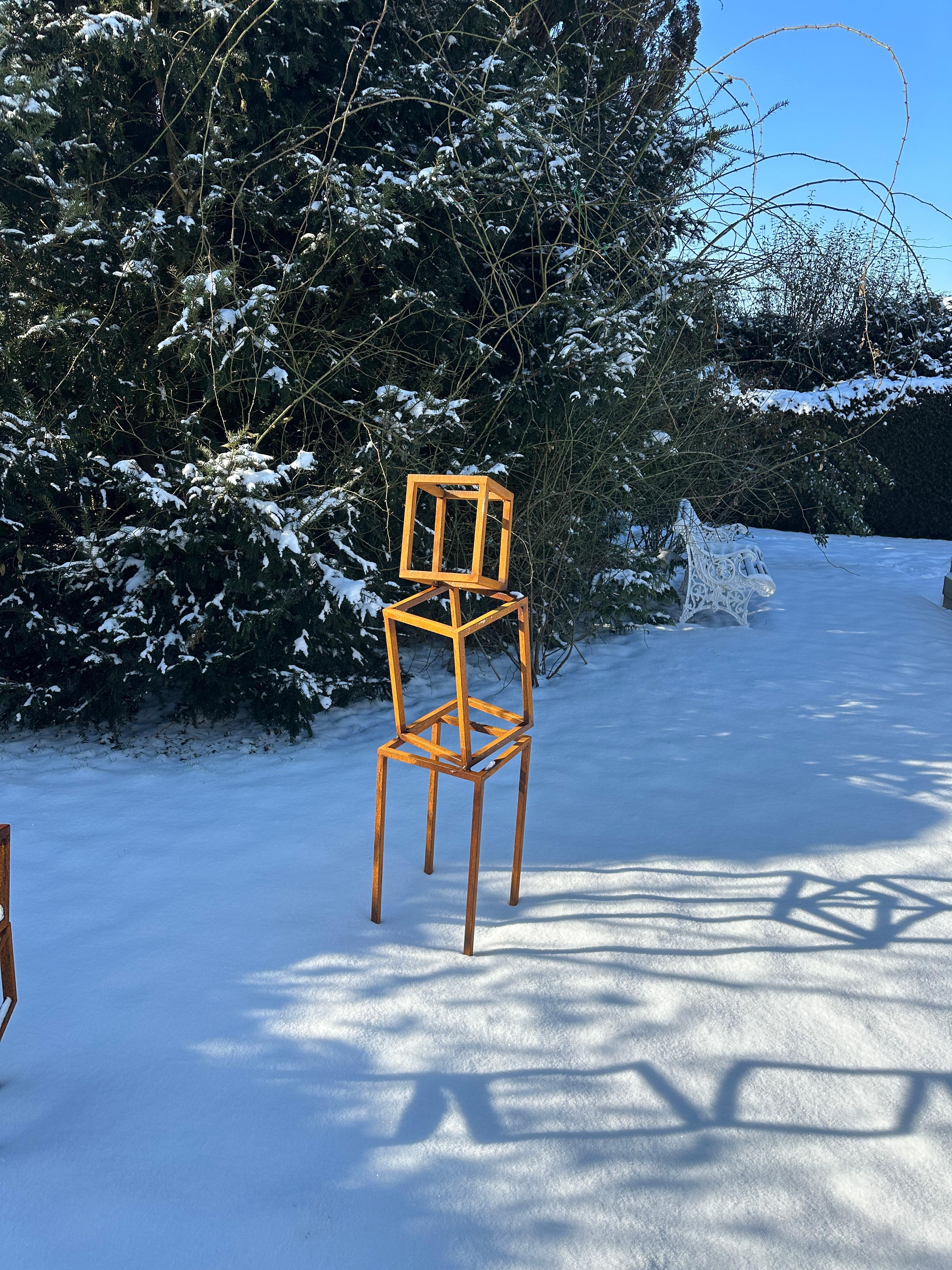 Indoor oder Outdoor Garten Skulptur Cortenstahl abstrakt von Ana Barrios Mendoza im Angebot 10