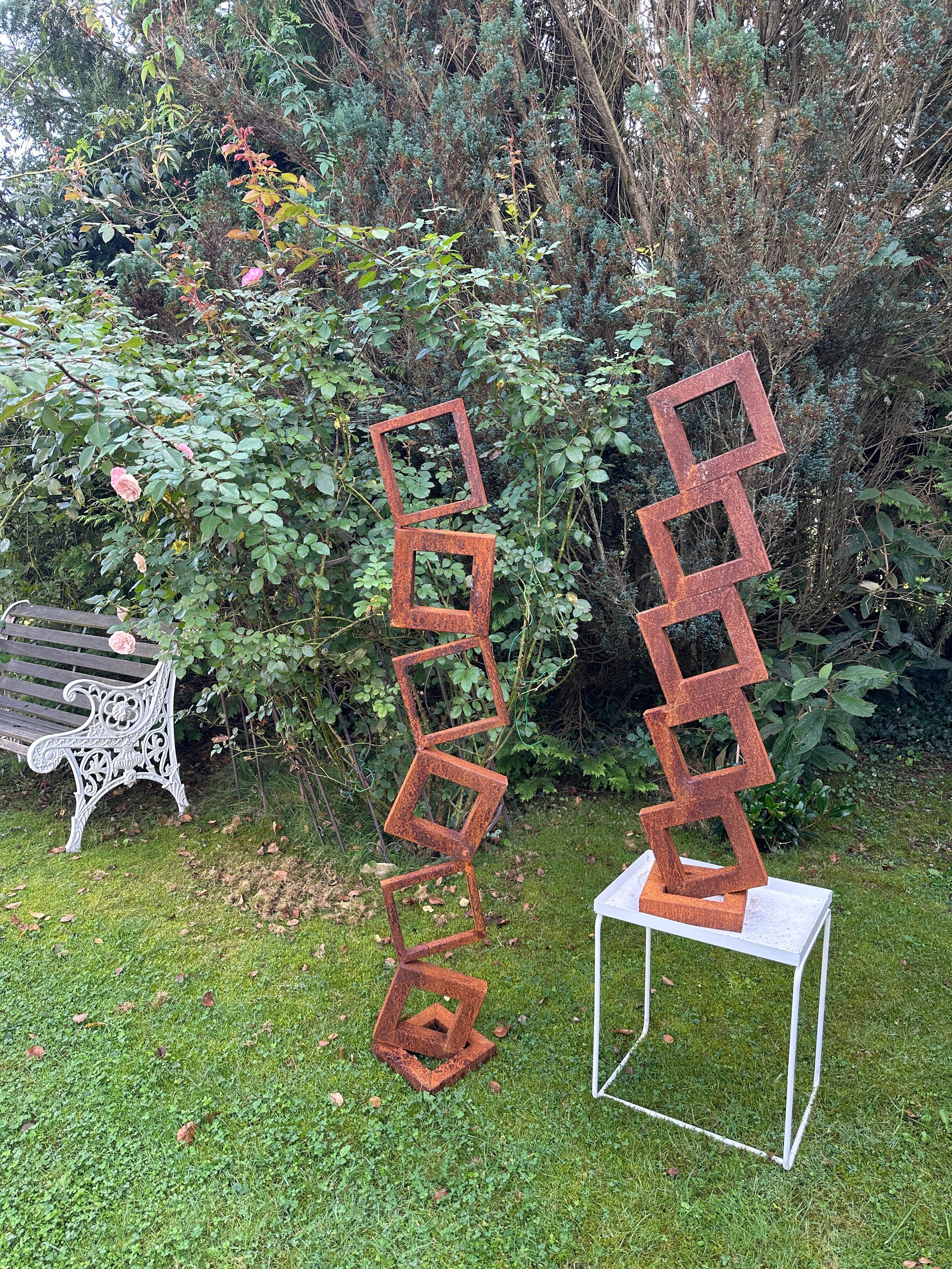 Jardin intérieur ou extérieur Sculpture en acier Corten abstraite par Ana Barrios Mendoza 12