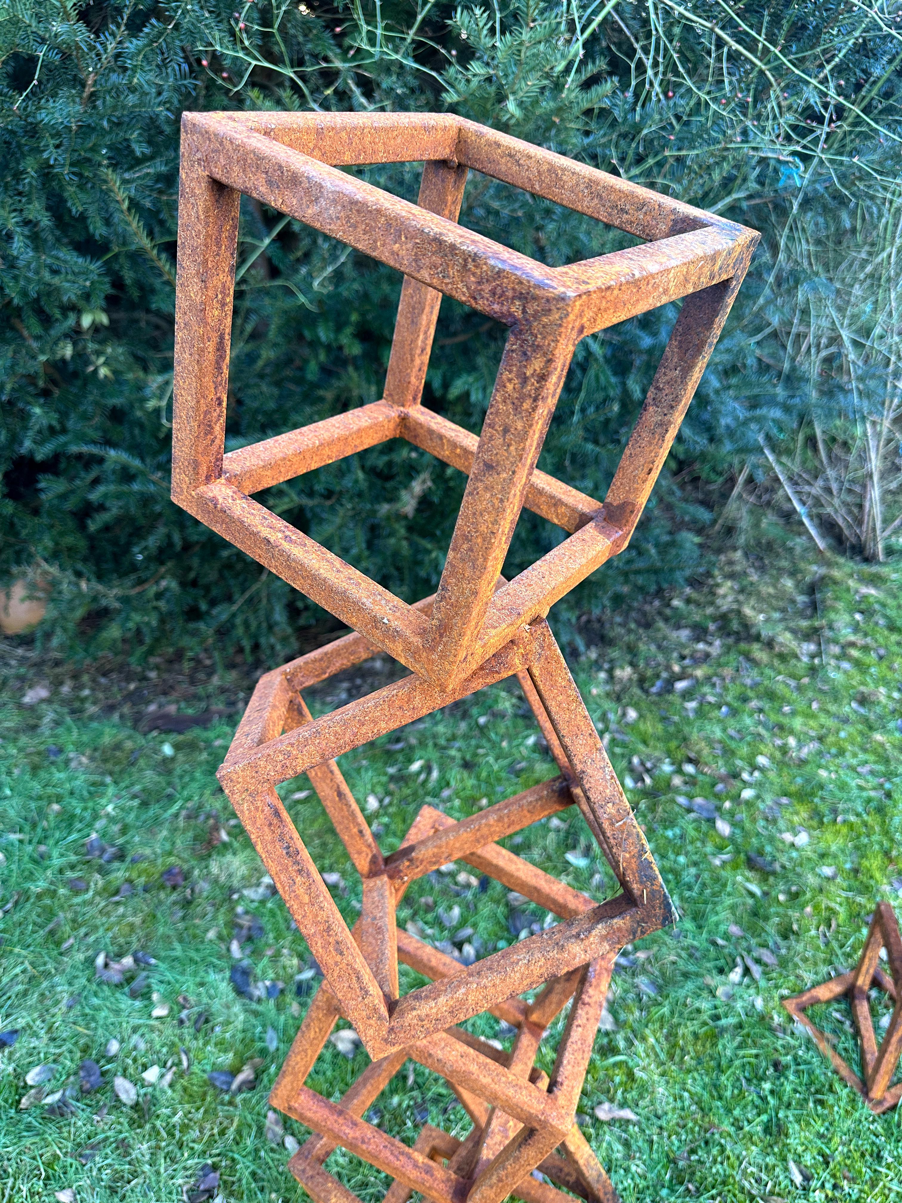Indoor or outdoor garden Sculpture Corten steel abstract by Ana Barrios Mendoza For Sale 1
