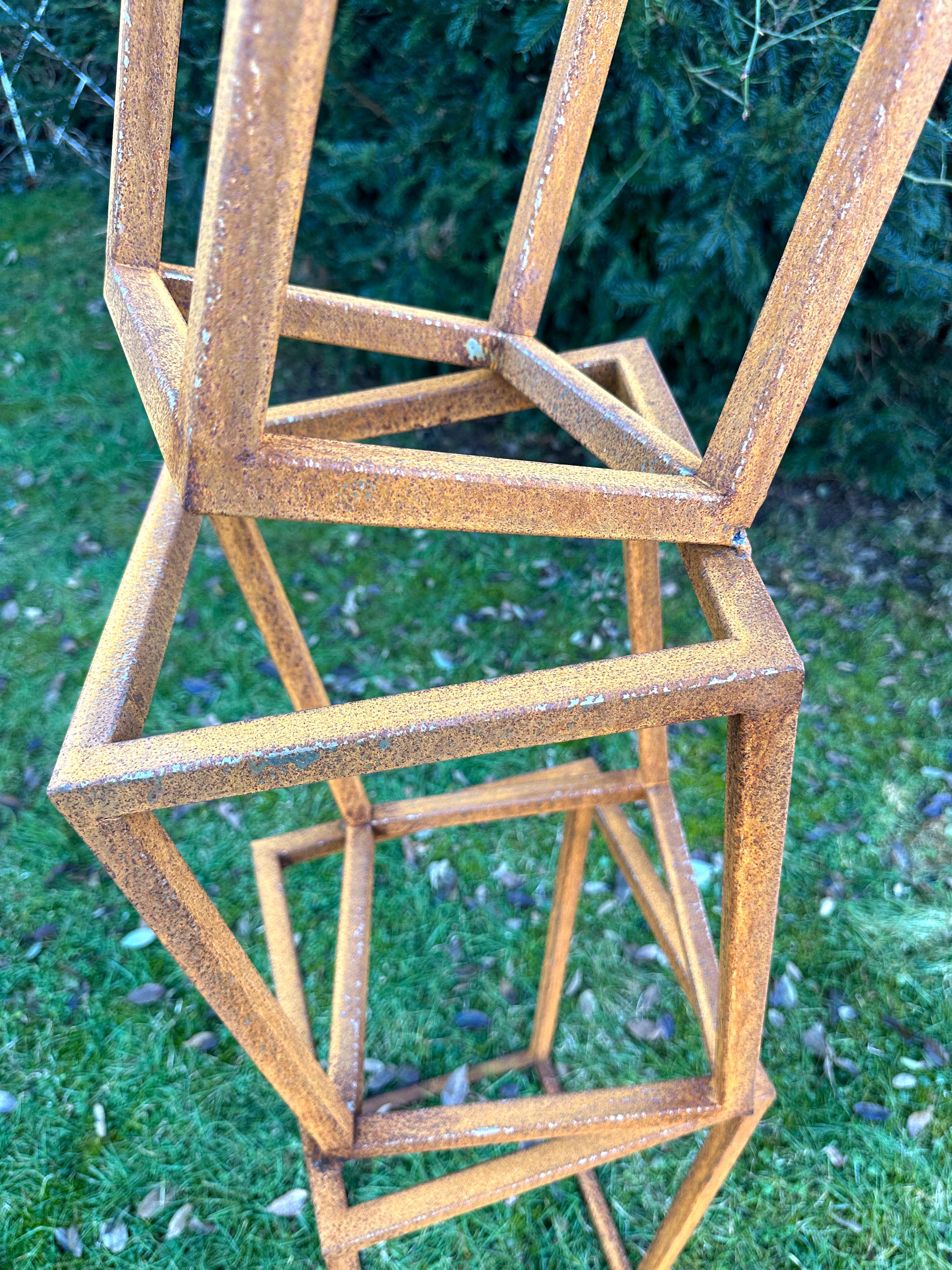 Indoor oder Outdoor Garten Skulptur Cortenstahl abstrakt von Ana Barrios Mendoza im Angebot 2