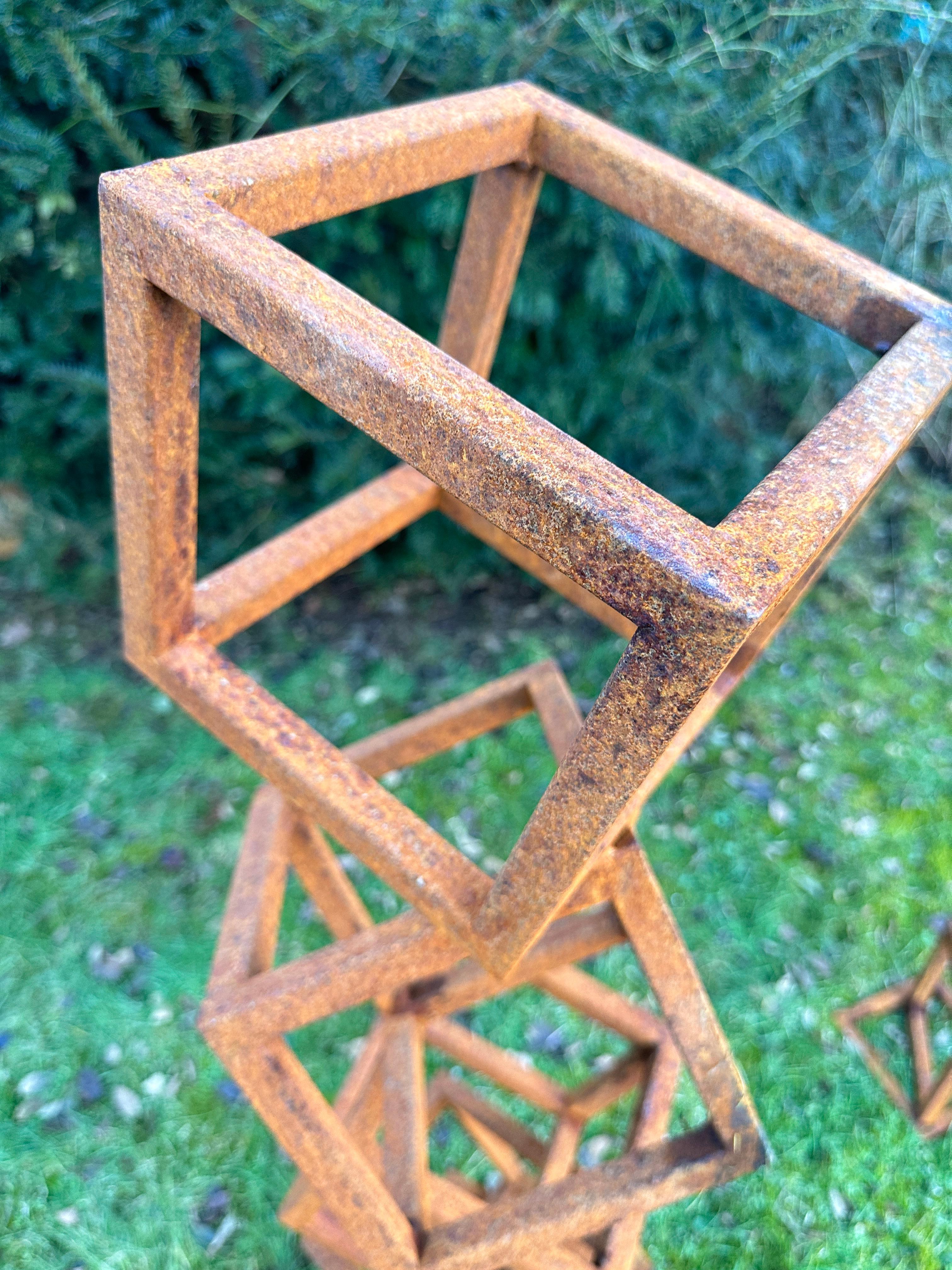 Indoor or outdoor garden Sculpture Corten steel abstract by Ana Barrios Mendoza For Sale 2