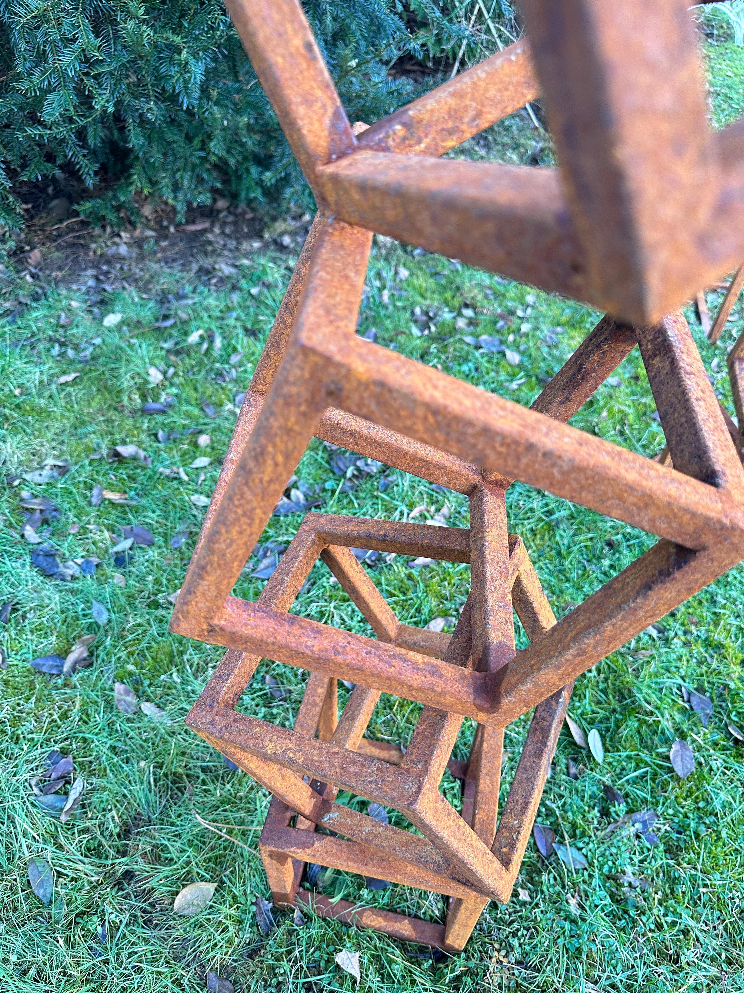 Indoor or outdoor garden Sculpture Corten steel abstract by Ana Barrios Mendoza For Sale 3