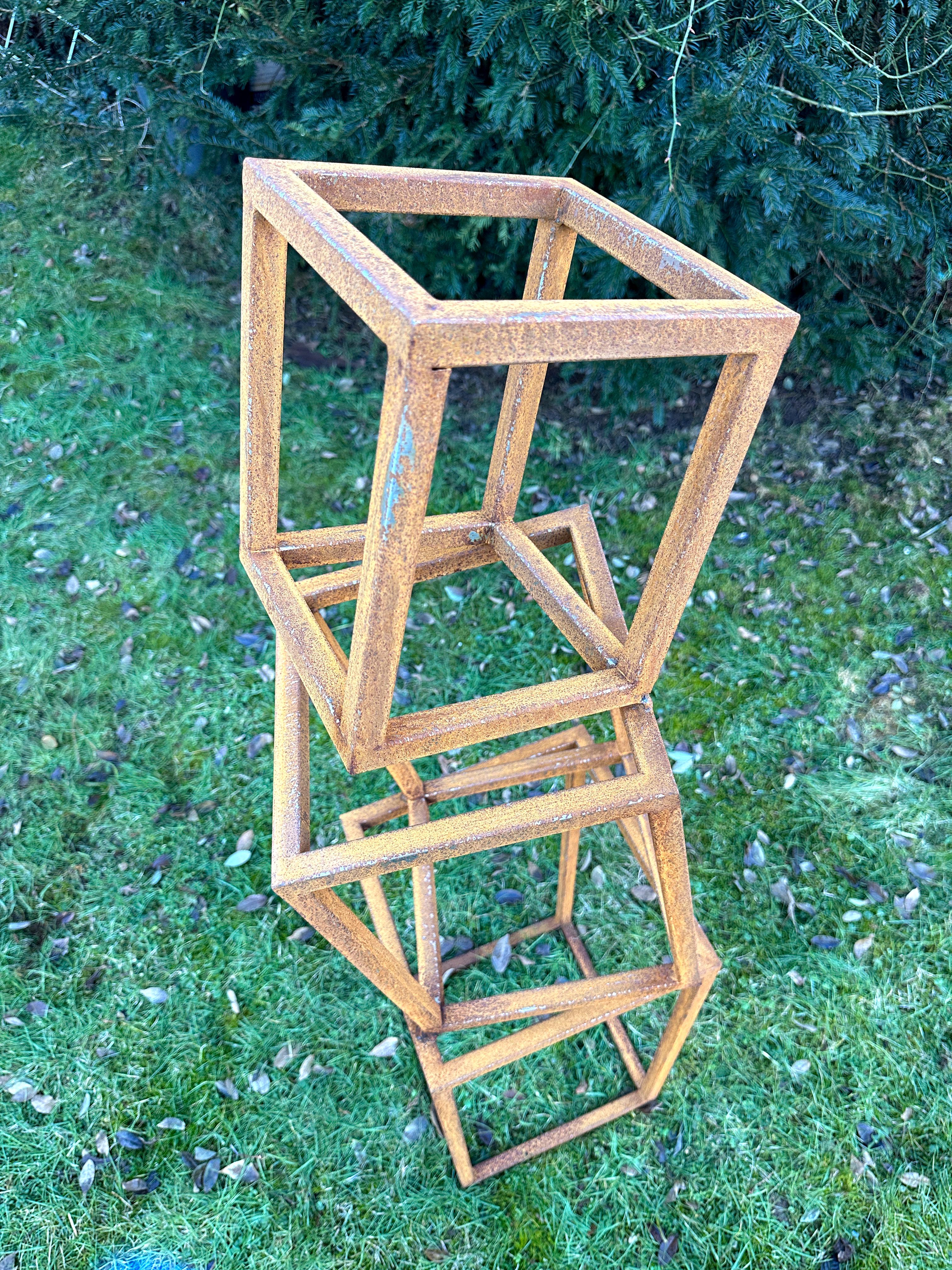 Indoor oder Outdoor Garten Skulptur Cortenstahl abstrakt von Ana Barrios Mendoza im Angebot 5