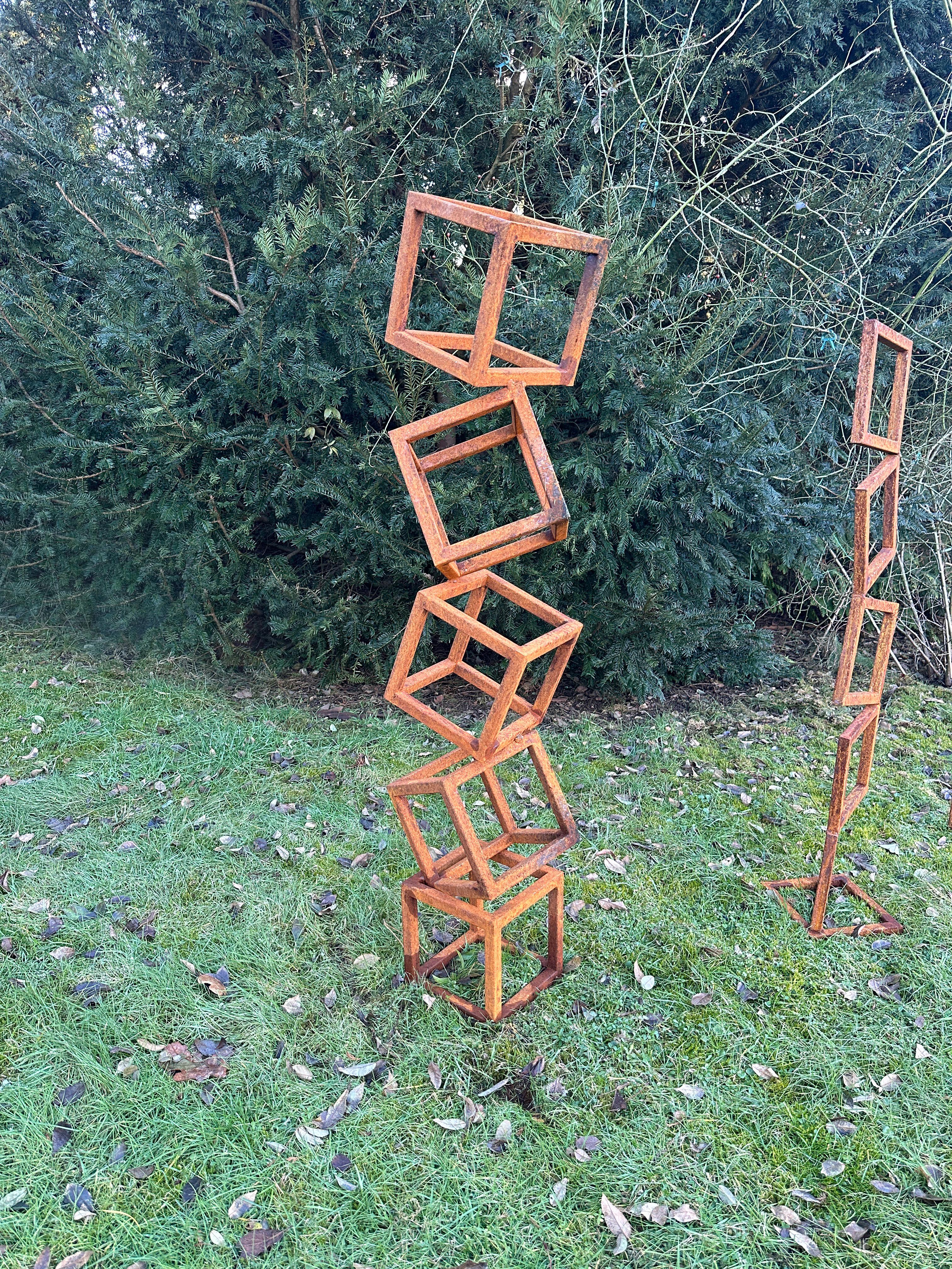 Indoor or outdoor garden Sculpture Corten steel abstract by Ana Barrios Mendoza For Sale 4