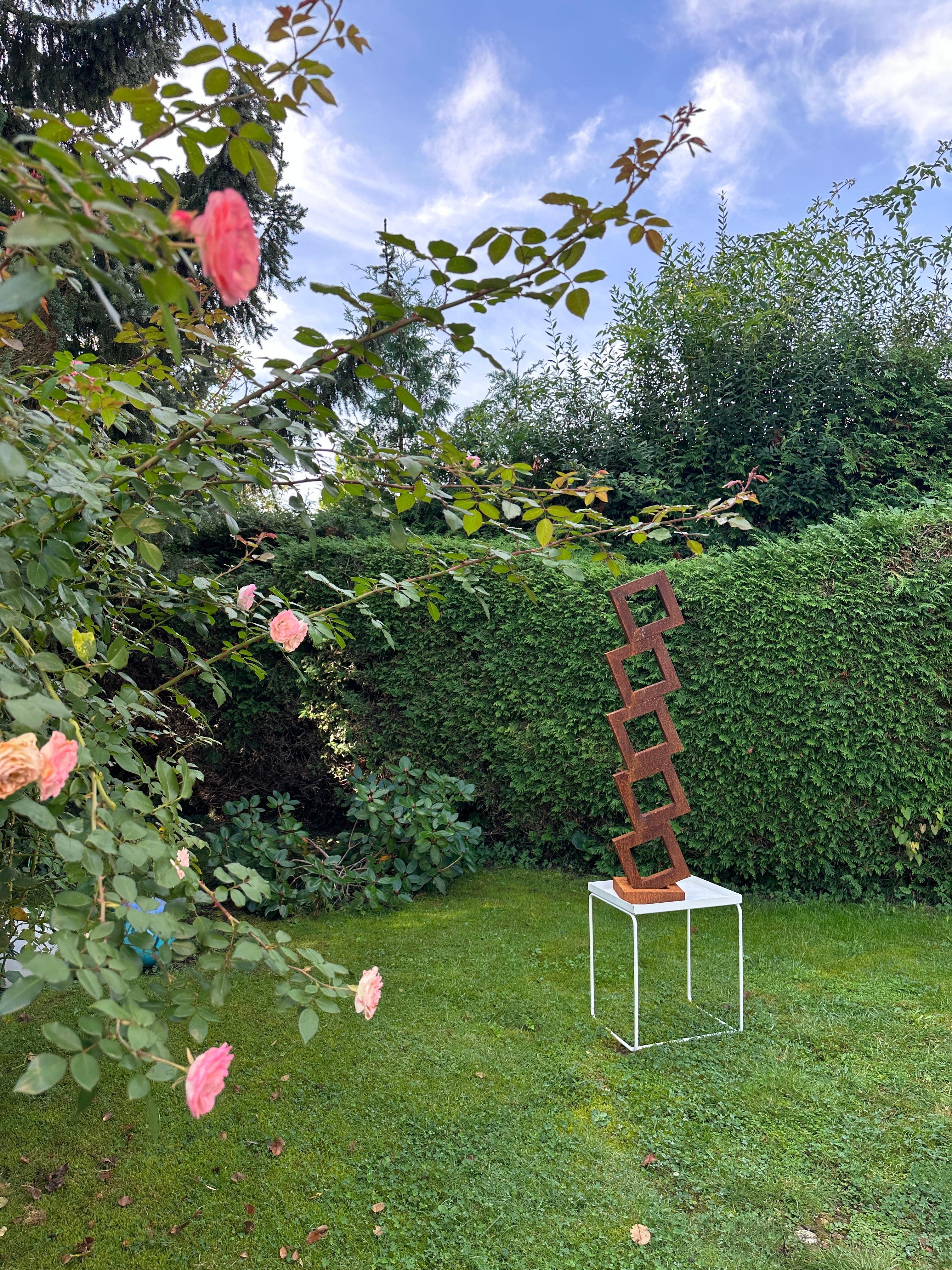 Jardin intérieur ou extérieur Sculpture en acier Corten abstraite par Ana Barrios Mendoza 6