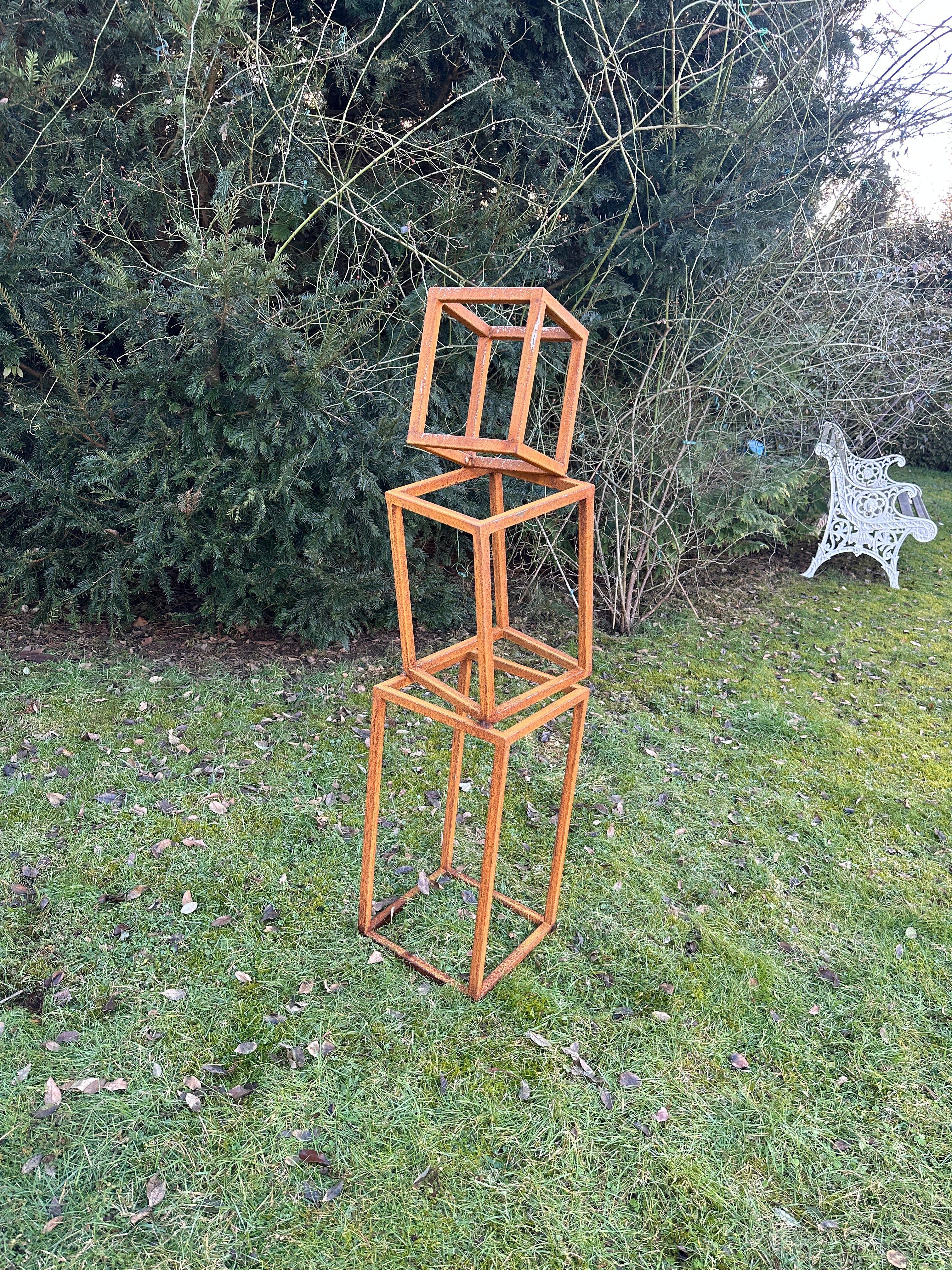 Indoor oder Outdoor Garten Skulptur Cortenstahl abstrakt von Ana Barrios Mendoza im Angebot 7