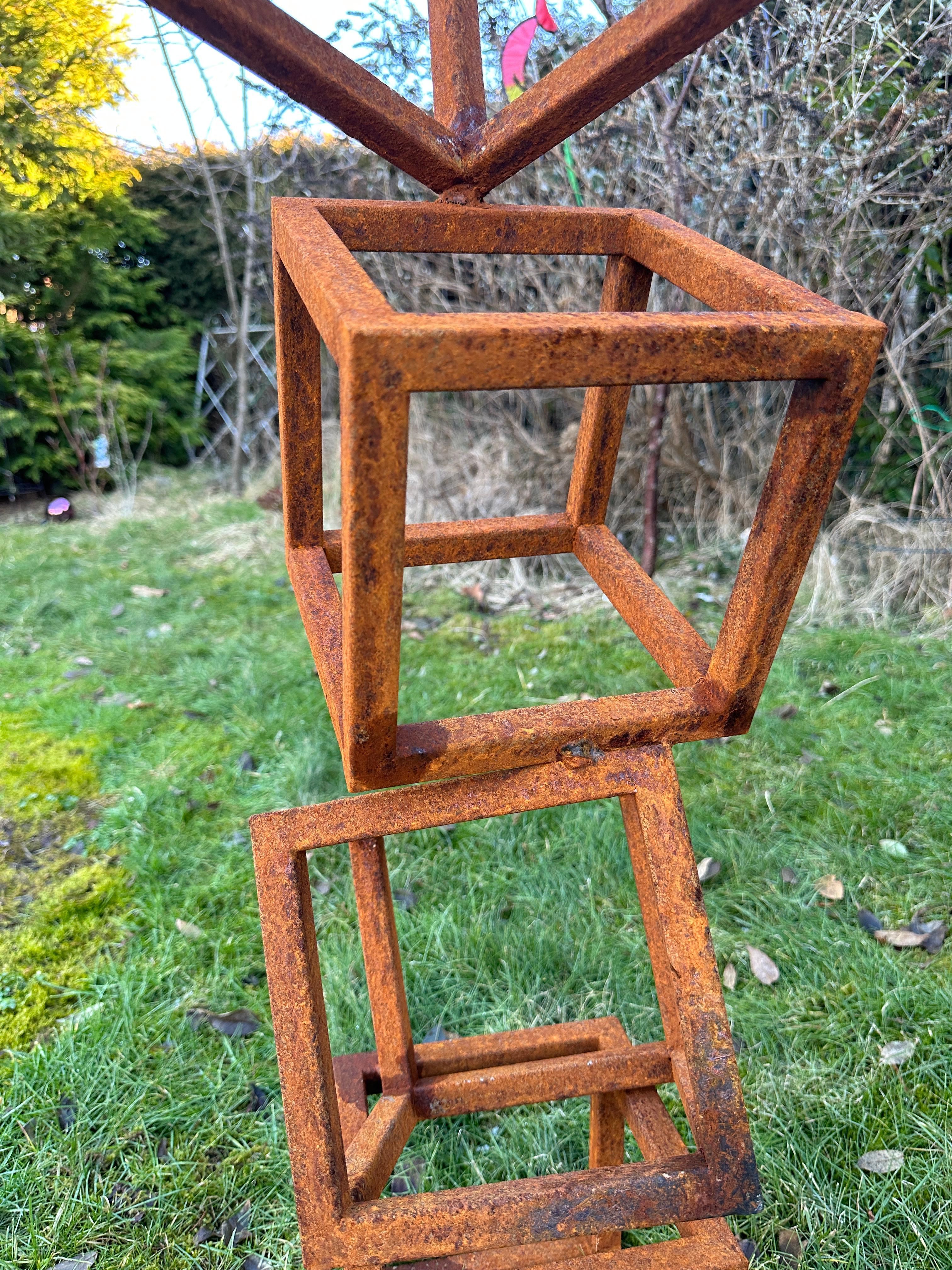 Indoor or outdoor garden Sculpture Corten steel abstract by Ana Barrios Mendoza For Sale 6