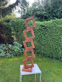 Indoor or outdoor garden Sculpture Corten steel abstract by Ana Barrios Mendoza