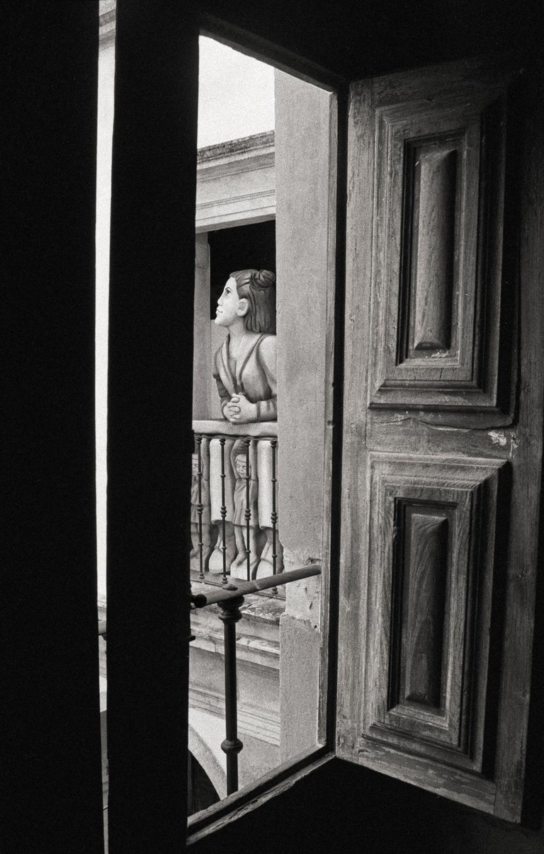 Ana Maria Cortesão Black and White Photograph - "Beauty at the Window" Black & White Photography Signed, Gelatin Silver Print