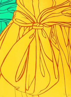Dress and Bow (Yellow), Signed Pop Art Lithograph by Ana Mercedes Hoyos
