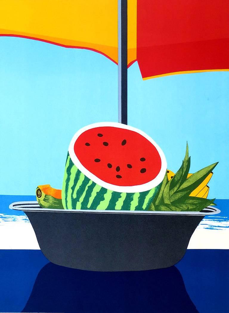 Künstlerin: Ana Mercedes Hoyos, Kolumbianerin (1942 - )
Titel: Porcelana del Carbe
Jahr: ca. 2005
Medium: Lithographie, mit Bleistift signiert und nummeriert
Auflage: 75
Größe: 30  x 20 in. (76.2  x 50.8 cm)