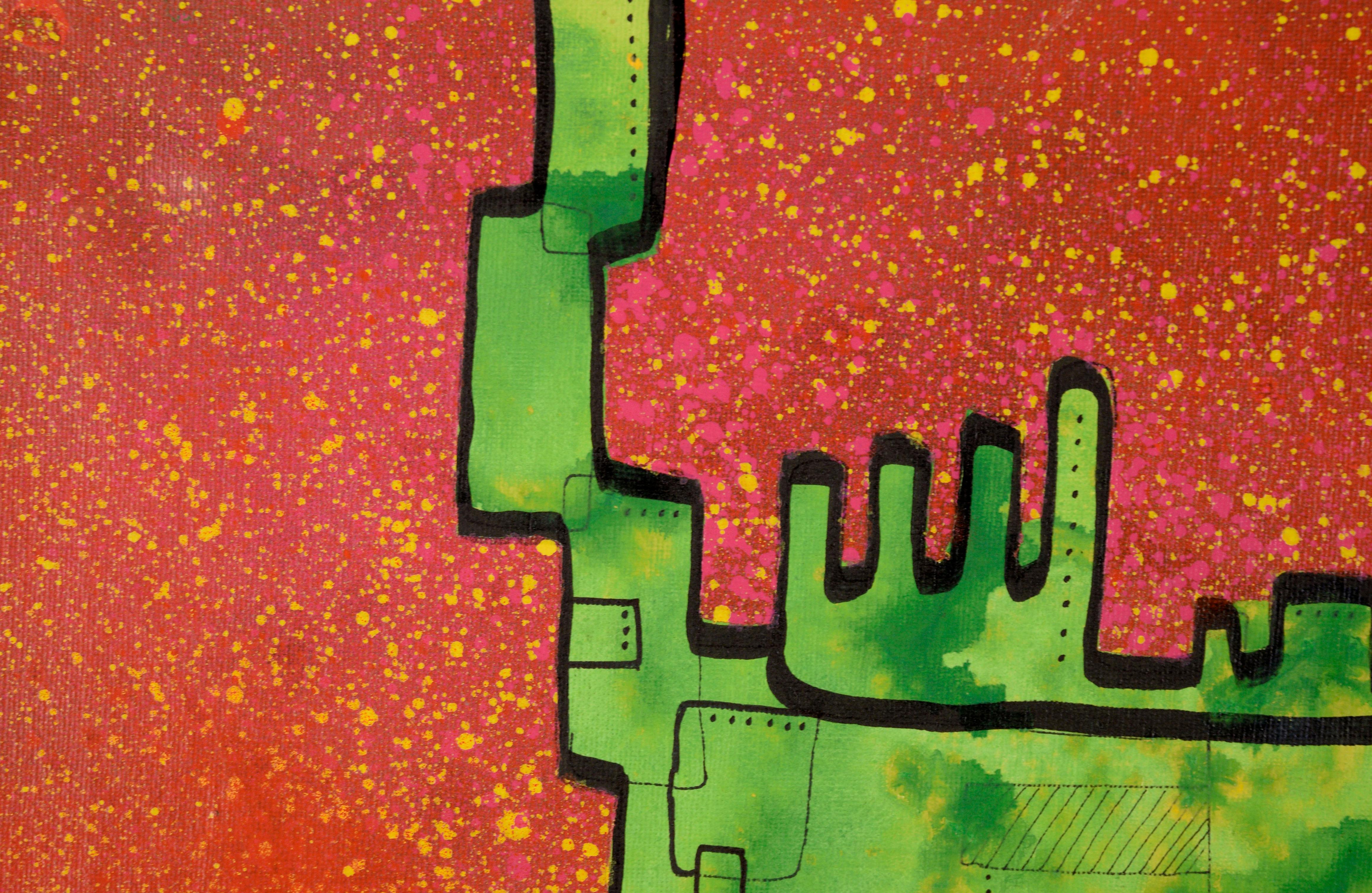 The Once and Future King - Surreal Abstract in Acrylic on Canvas - Painting by  Ana Nak-he Powelson 