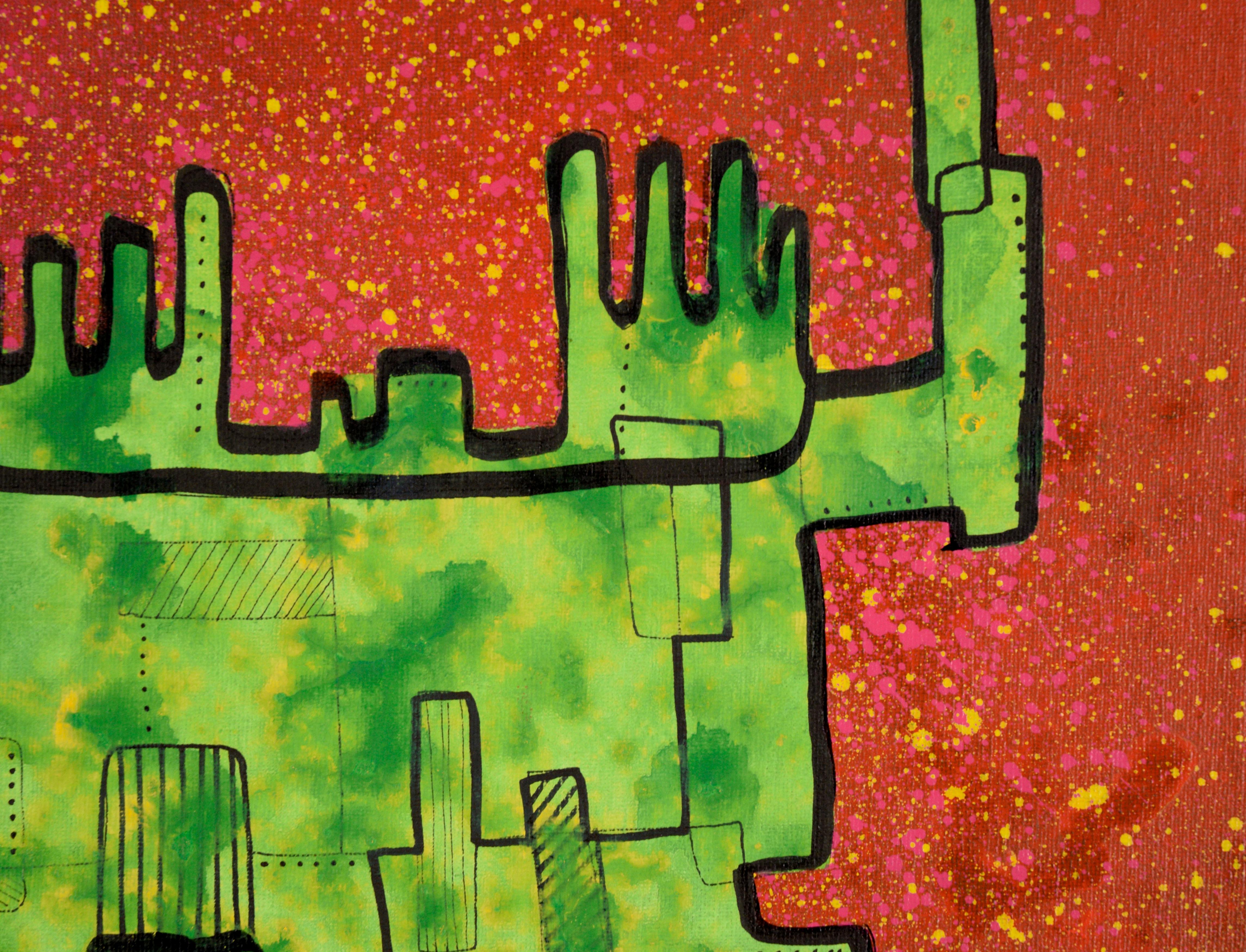 The Once and Future King - Surreal Abstract in Acrylic on Canvas - Contemporary Painting by  Ana Nak-he Powelson 