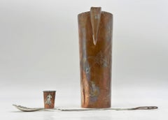 Ana Nunez Brilanti Taxco Copper Cocktail Pitcher Set Victoria Mexico 1950s