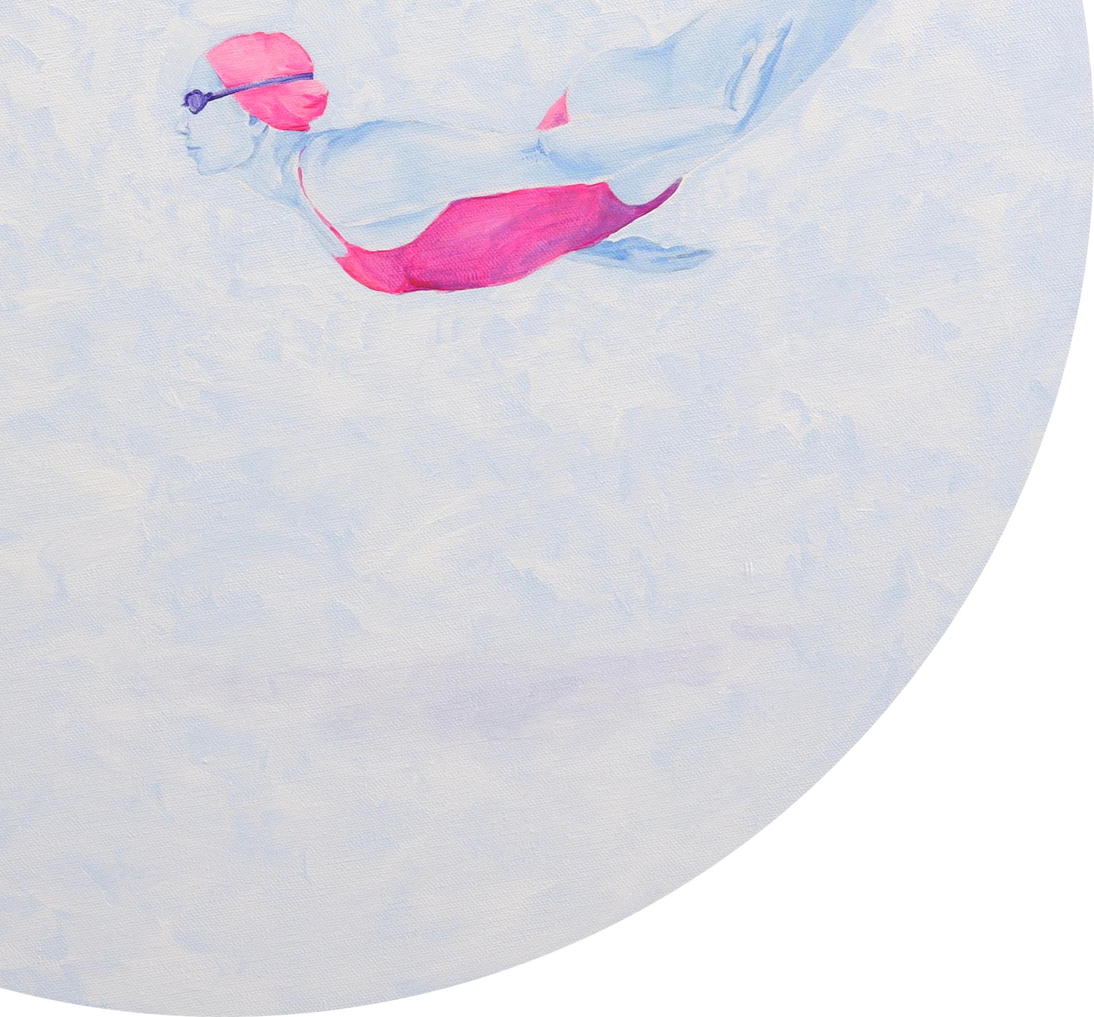 Fish bowl - figurative painting, landscape painting For Sale 2