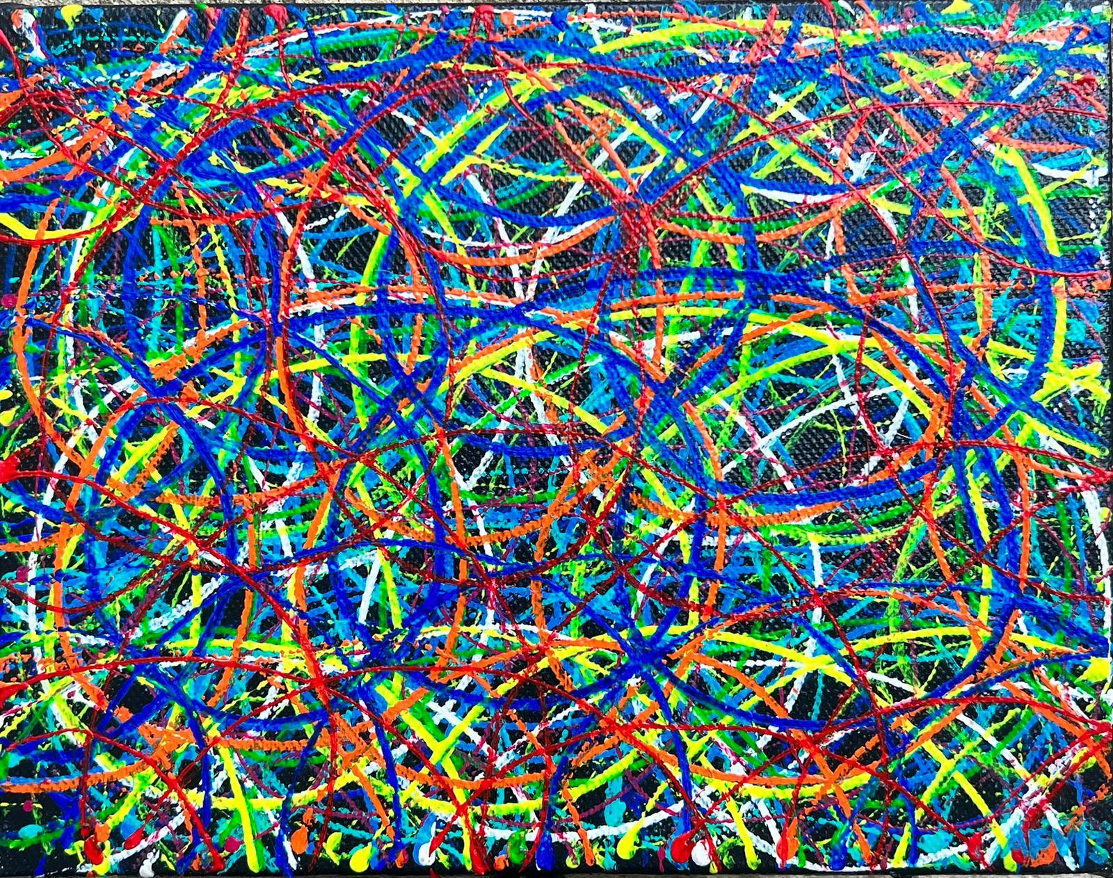 Ana Perez Ventura Abstract Painting - Contemporary Spanish Painting Circles & Swirls